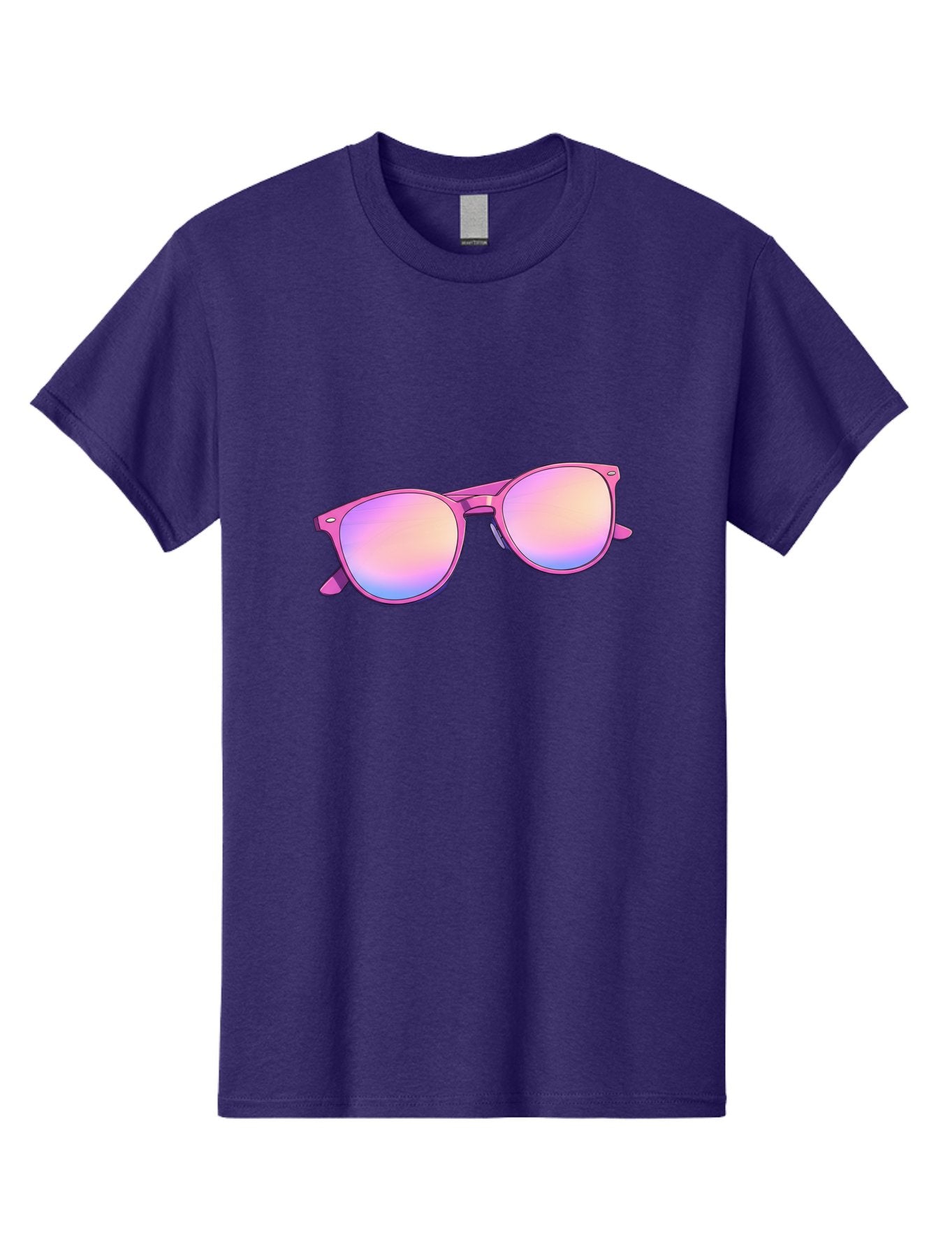 Pink-Sunglasses Men'S Graphic Tee, 100% Cotton, Comfortable Casual Summer Wear, Machine Washable, Pink Sunglasses, Pastel Shades, Rainbow Lenses, Cool Accessories, Fashion Trends, Trendy Eyewear, Stylish Shades Bac255 15