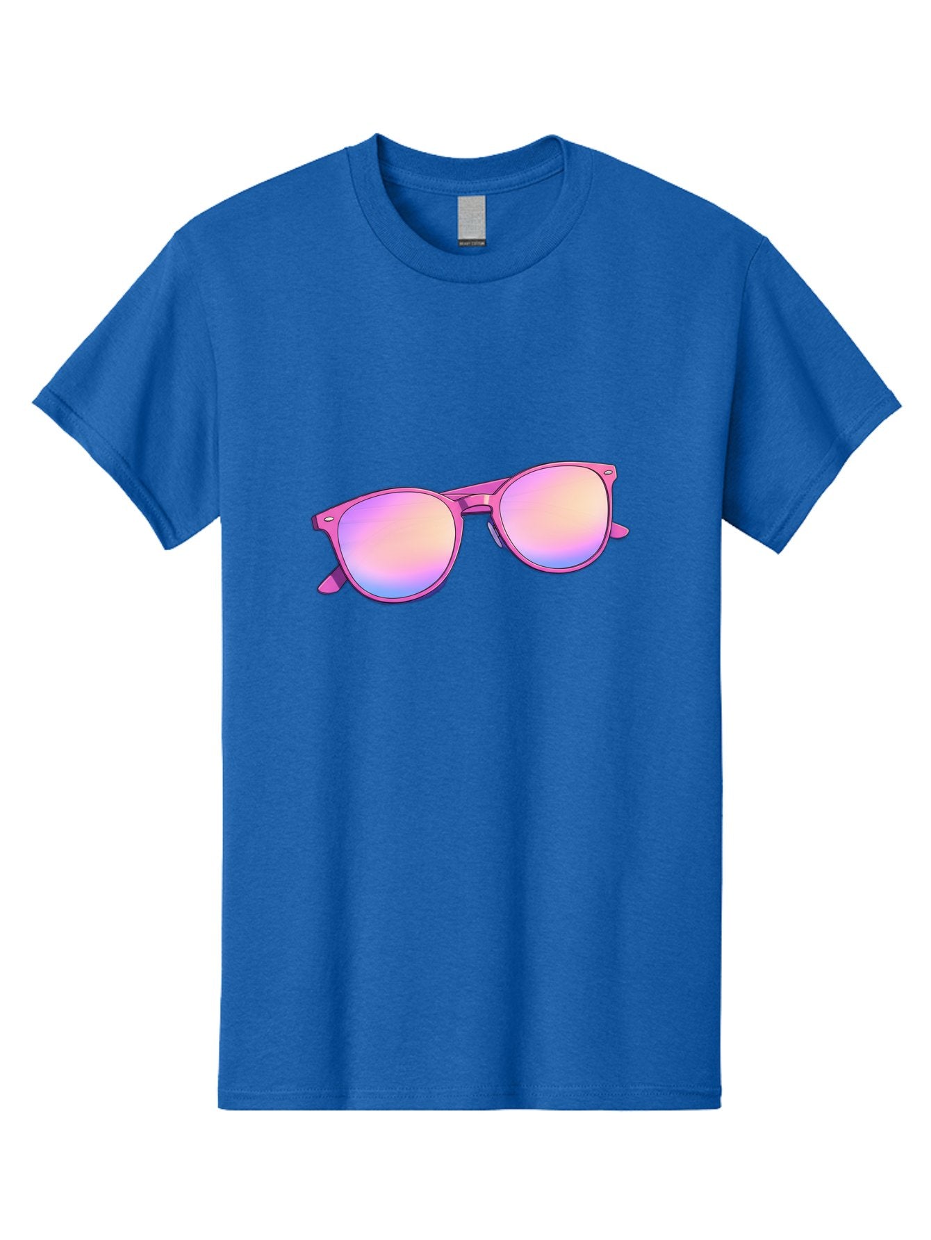 Pink-Sunglasses Men'S Graphic Tee, 100% Cotton, Comfortable Casual Summer Wear, Machine Washable, Pink Sunglasses, Pastel Shades, Rainbow Lenses, Cool Accessories, Fashion Trends, Trendy Eyewear, Stylish Shades Bac255 13
