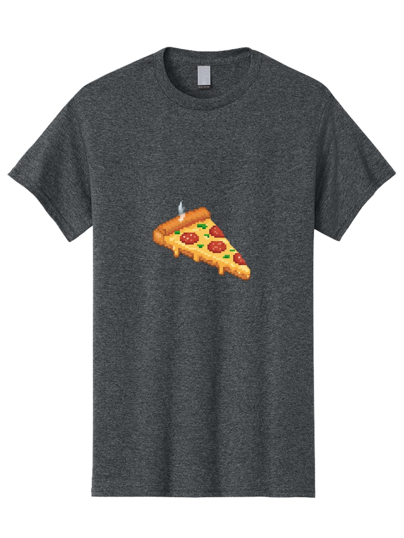 Pixelated-Pizza-Slice Men'S Graphic Tee, 100% Cotton, Comfortable Casual Summer Wear, Machine Washable, Delicious Pepperoni Pizza, Cheesy Goodness, Pixel Art, Retro Video Game, Tasty Treat, Melted Cheese, Savory Flavors, Foodie Delight Bac259 4