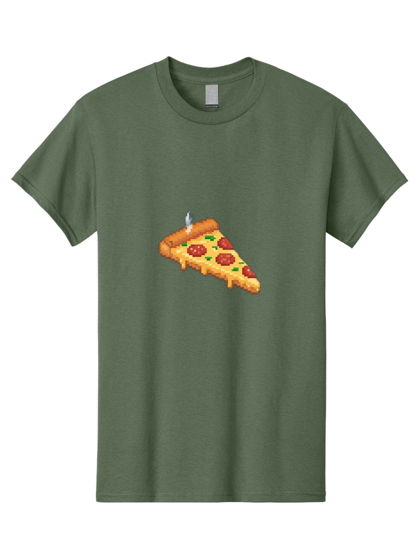 Pixelated-Pizza-Slice Men'S Graphic Tee, 100% Cotton, Comfortable Casual Summer Wear, Machine Washable, Delicious Pepperoni Pizza, Cheesy Goodness, Pixel Art, Retro Video Game, Tasty Treat, Melted Cheese, Savory Flavors, Foodie Delight Bac259 13