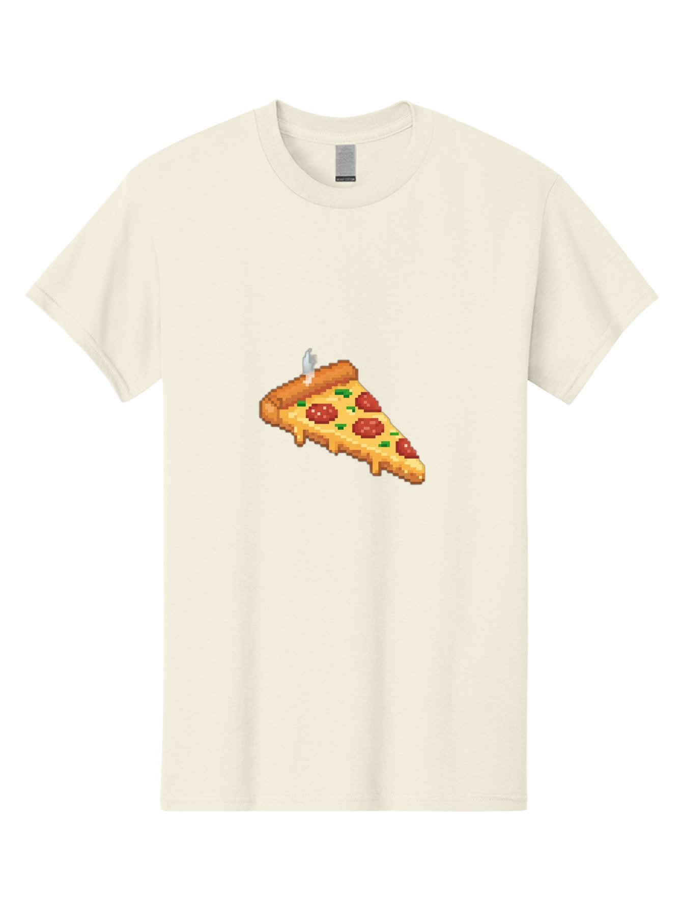 Pixelated-Pizza-Slice Men'S Graphic Tee, 100% Cotton, Comfortable Casual Summer Wear, Machine Washable, Delicious Pepperoni Pizza, Cheesy Goodness, Pixel Art, Retro Video Game, Tasty Treat, Melted Cheese, Savory Flavors, Foodie Delight Bac259 11
