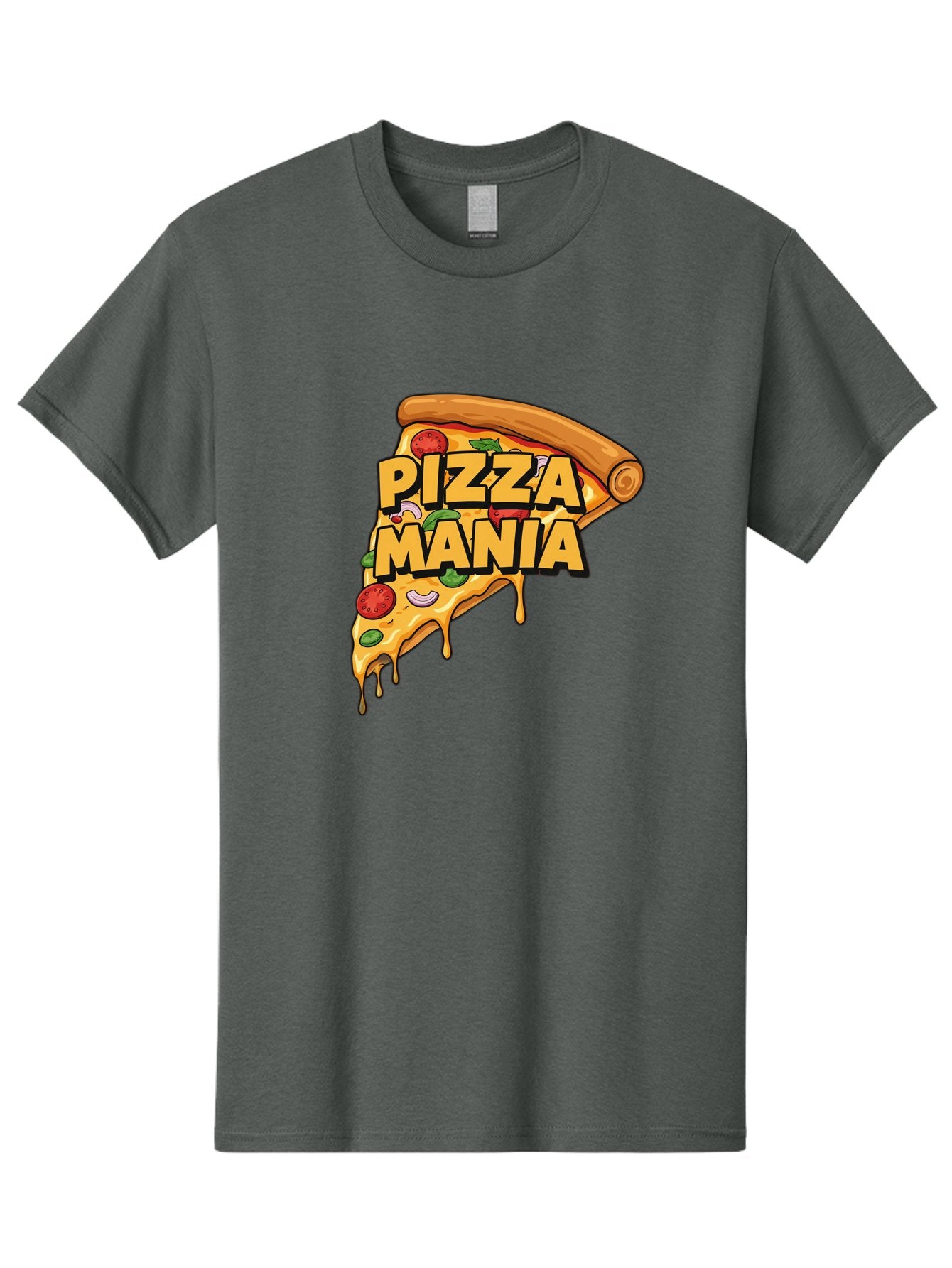 Pizza-Mania Men'S Graphic Tee, 100% Cotton, Comfortable Casual Summer Wear, Machine Washable, Cheesy Pizza Slice, Pizza Toppings, Tomato Sauce, Melted Mozzarella, Pizza Mania, Foodie, Italian Cuisine, Savory Delight, Mouth-Watering Pizza Bac266 5
