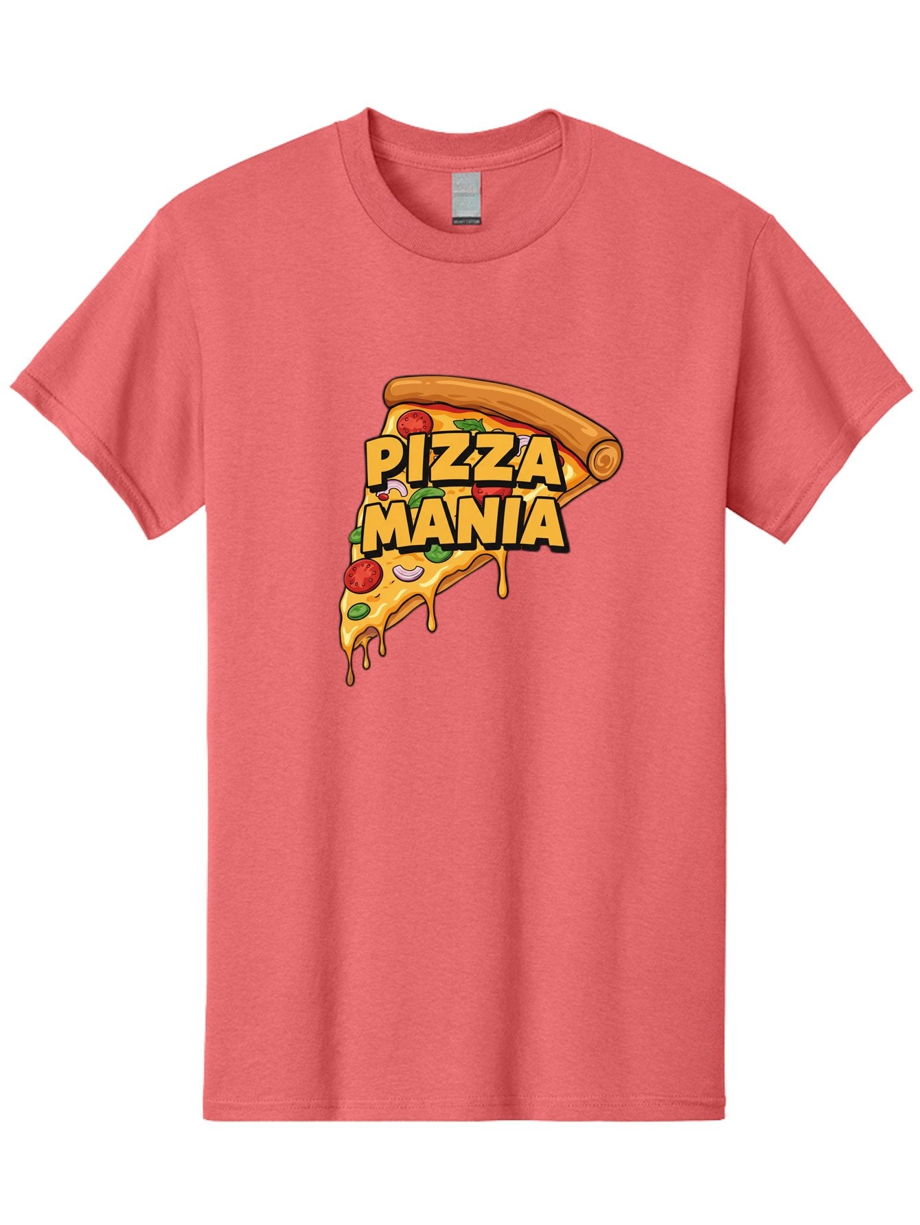 Pizza-Mania Men'S Graphic Tee, 100% Cotton, Comfortable Casual Summer Wear, Machine Washable, Cheesy Pizza Slice, Pizza Toppings, Tomato Sauce, Melted Mozzarella, Pizza Mania, Foodie, Italian Cuisine, Savory Delight, Mouth-Watering Pizza Bac266 4