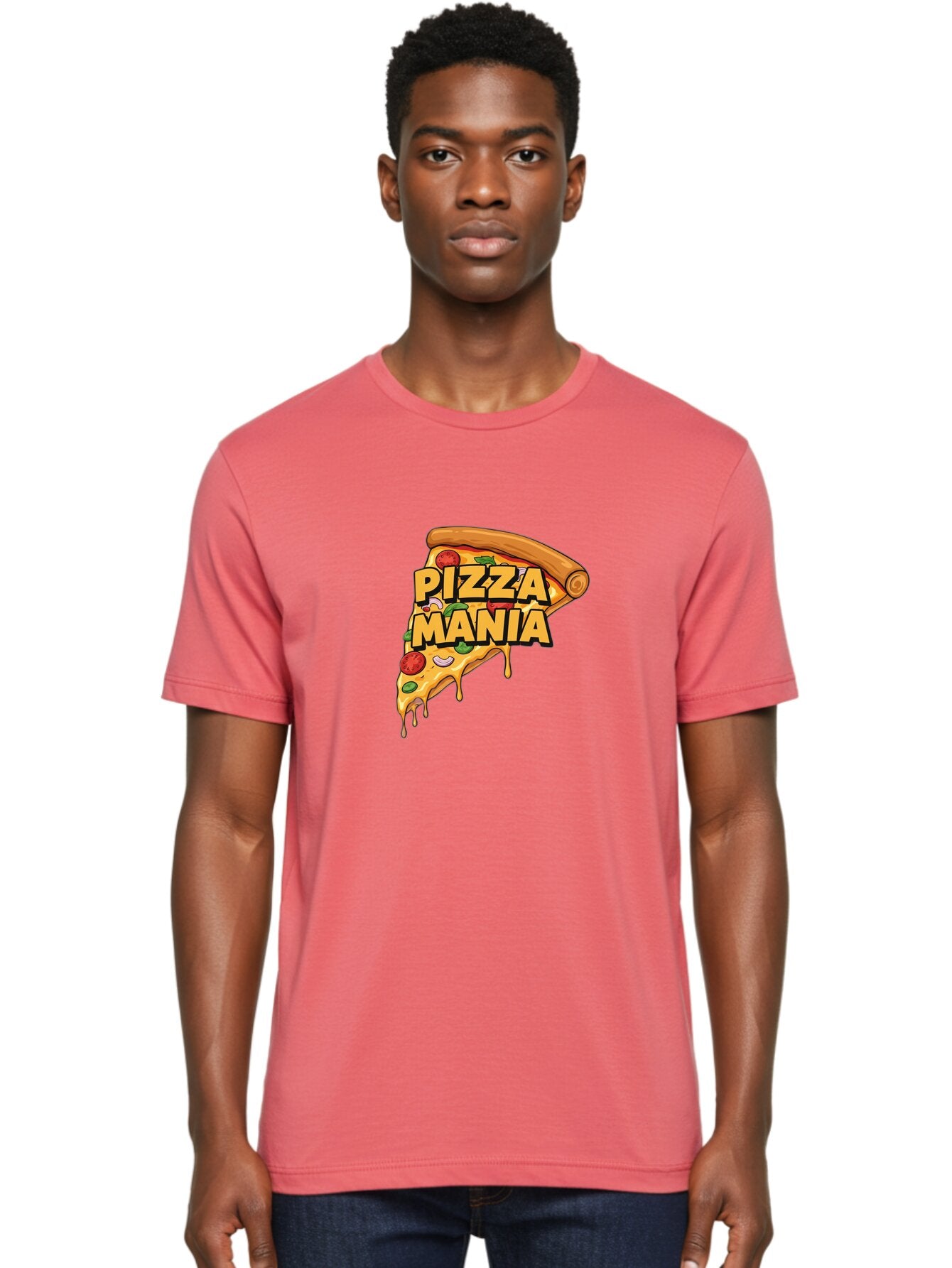Pizza-Mania Men'S Graphic Tee, 100% Cotton, Comfortable Casual Summer Wear, Machine Washable, Cheesy Pizza Slice, Pizza Toppings, Tomato Sauce, Melted Mozzarella, Pizza Mania, Foodie, Italian Cuisine, Savory Delight, Mouth-Watering Pizza Bac266 18