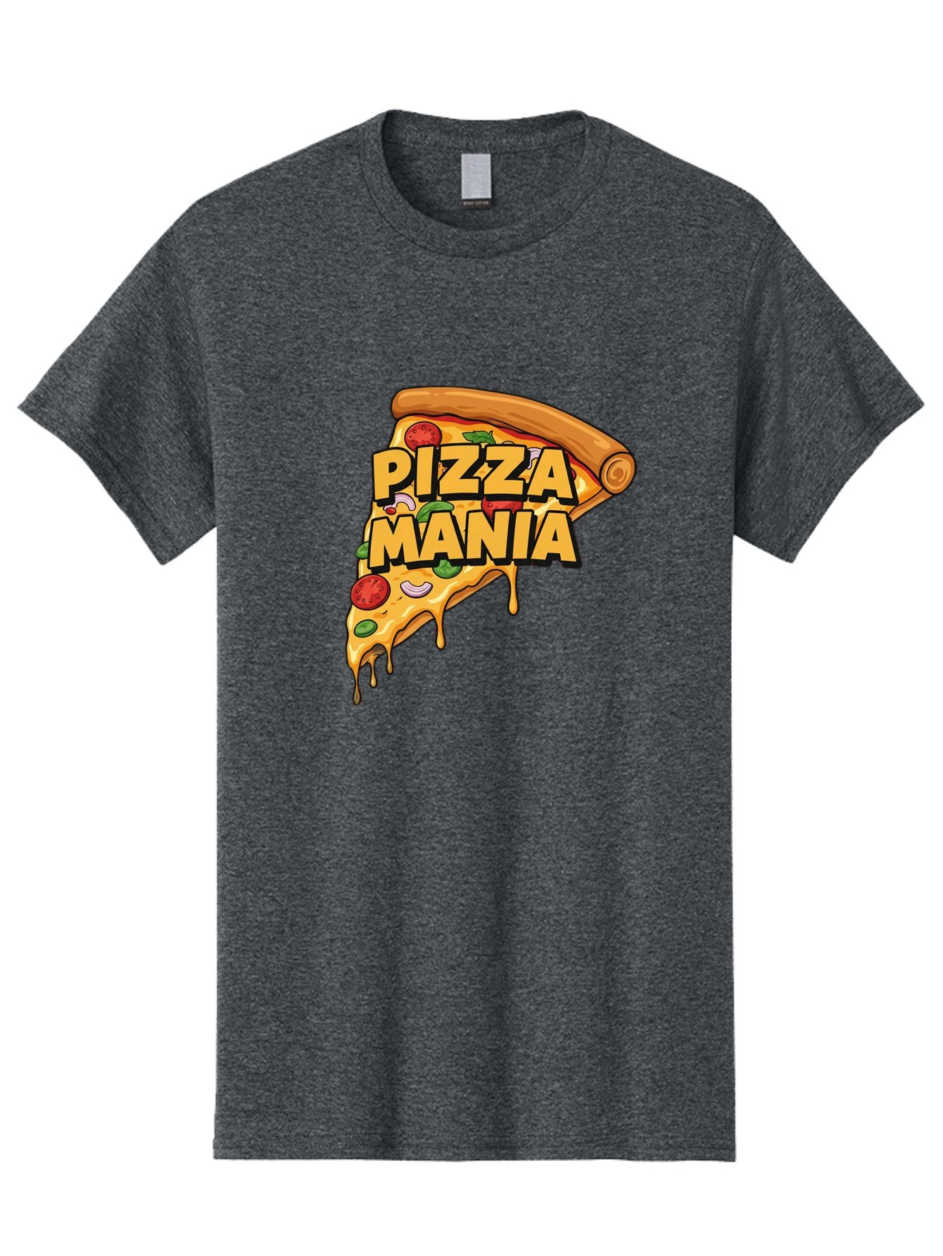 Pizza-Mania Men'S Graphic Tee, 100% Cotton, Comfortable Casual Summer Wear, Machine Washable, Cheesy Pizza Slice, Pizza Toppings, Tomato Sauce, Melted Mozzarella, Pizza Mania, Foodie, Italian Cuisine, Savory Delight, Mouth-Watering Pizza Bac266 3