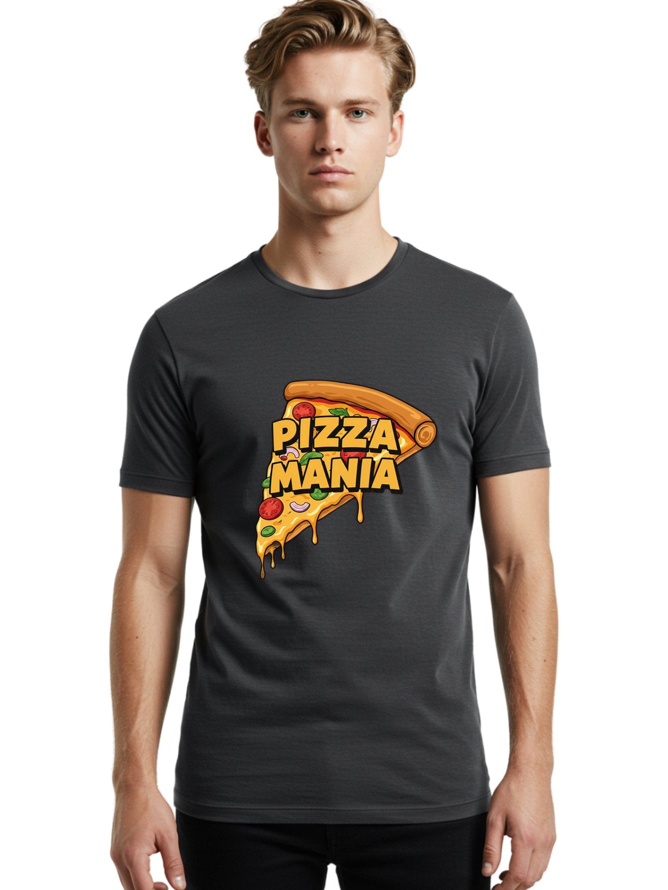 Pizza-Mania Men'S Graphic Tee, 100% Cotton, Comfortable Casual Summer Wear, Machine Washable, Cheesy Pizza Slice, Pizza Toppings, Tomato Sauce, Melted Mozzarella, Pizza Mania, Foodie, Italian Cuisine, Savory Delight, Mouth-Watering Pizza Bac266 22