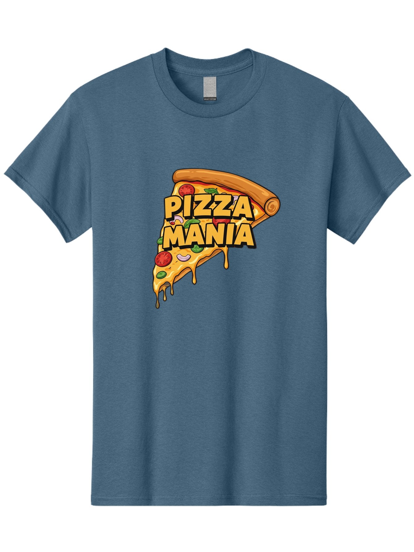 Pizza-Mania Men'S Graphic Tee, 100% Cotton, Comfortable Casual Summer Wear, Machine Washable, Cheesy Pizza Slice, Pizza Toppings, Tomato Sauce, Melted Mozzarella, Pizza Mania, Foodie, Italian Cuisine, Savory Delight, Mouth-Watering Pizza Bac266 7