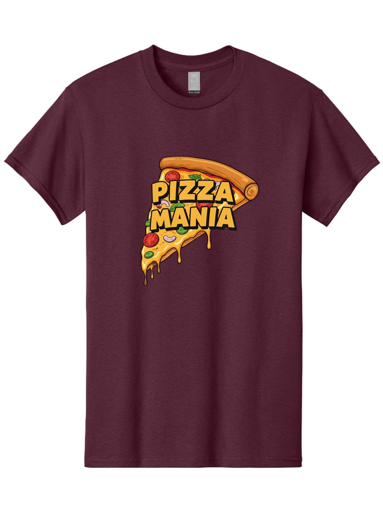 Pizza-Mania Men'S Graphic Tee, 100% Cotton, Comfortable Casual Summer Wear, Machine Washable, Cheesy Pizza Slice, Pizza Toppings, Tomato Sauce, Melted Mozzarella, Pizza Mania, Foodie, Italian Cuisine, Savory Delight, Mouth-Watering Pizza Bac266 11