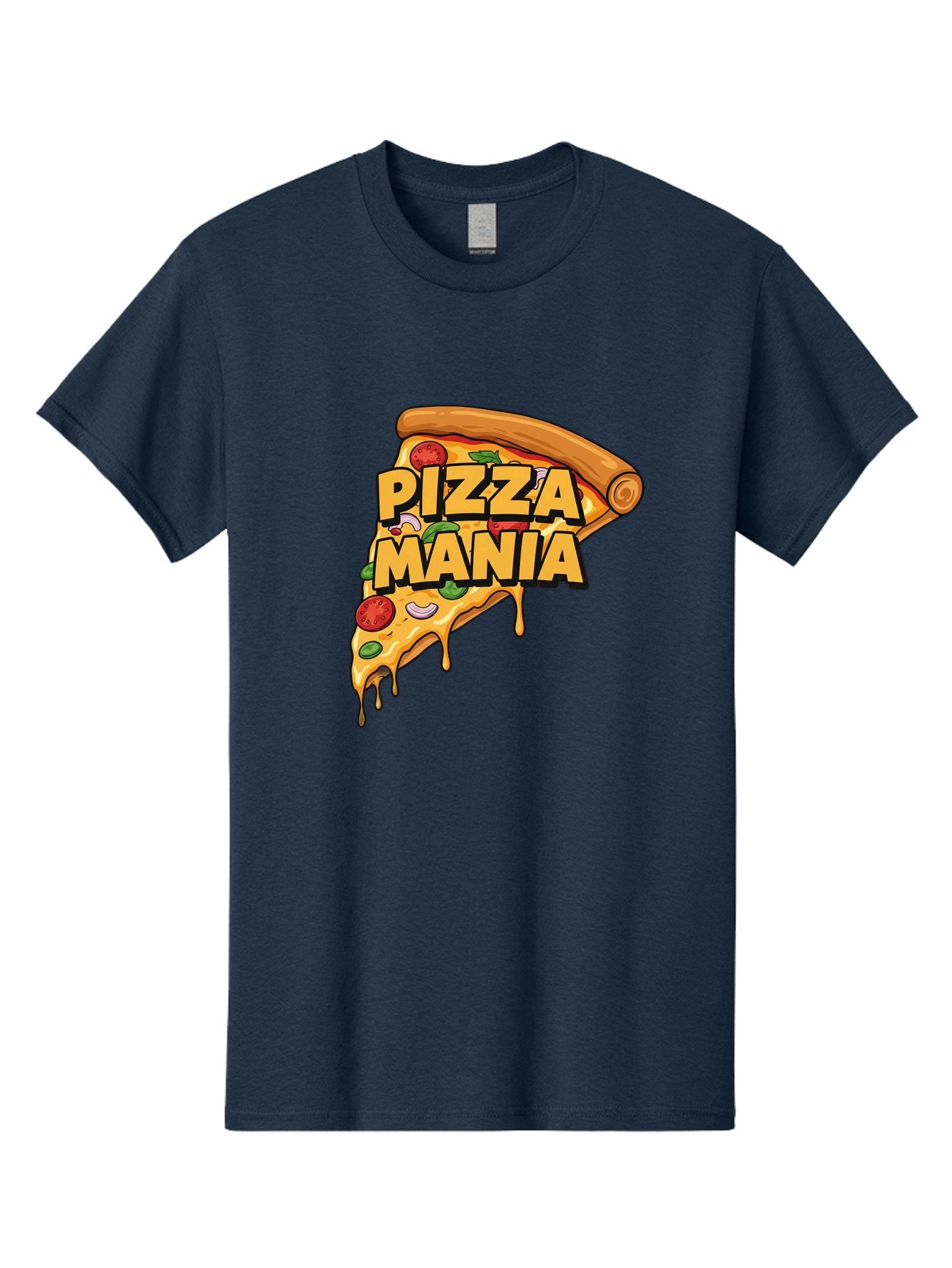 Pizza-Mania Men'S Graphic Tee, 100% Cotton, Comfortable Casual Summer Wear, Machine Washable, Cheesy Pizza Slice, Pizza Toppings, Tomato Sauce, Melted Mozzarella, Pizza Mania, Foodie, Italian Cuisine, Savory Delight, Mouth-Watering Pizza Bac266 10