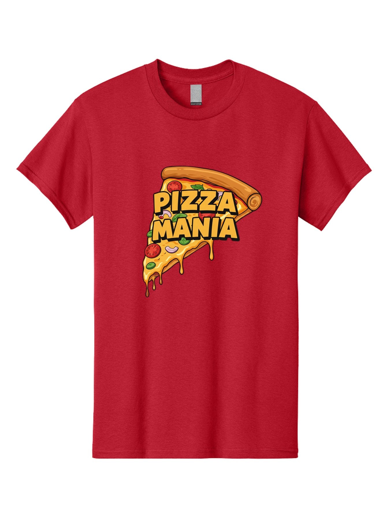Pizza-Mania Men'S Graphic Tee, 100% Cotton, Comfortable Casual Summer Wear, Machine Washable, Cheesy Pizza Slice, Pizza Toppings, Tomato Sauce, Melted Mozzarella, Pizza Mania, Foodie, Italian Cuisine, Savory Delight, Mouth-Watering Pizza Bac266 8