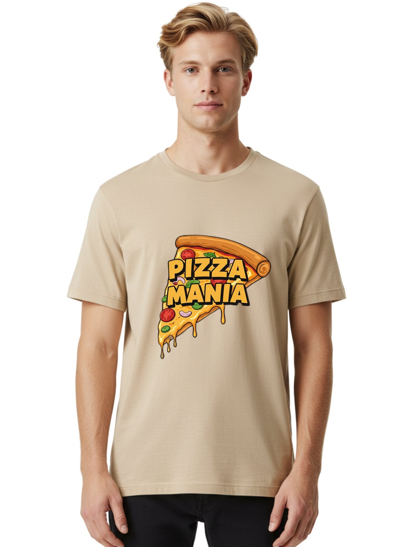 Pizza-Mania Men'S Graphic Tee, 100% Cotton, Comfortable Casual Summer Wear, Machine Washable, Cheesy Pizza Slice, Pizza Toppings, Tomato Sauce, Melted Mozzarella, Pizza Mania, Foodie, Italian Cuisine, Savory Delight, Mouth-Watering Pizza Bac266 20