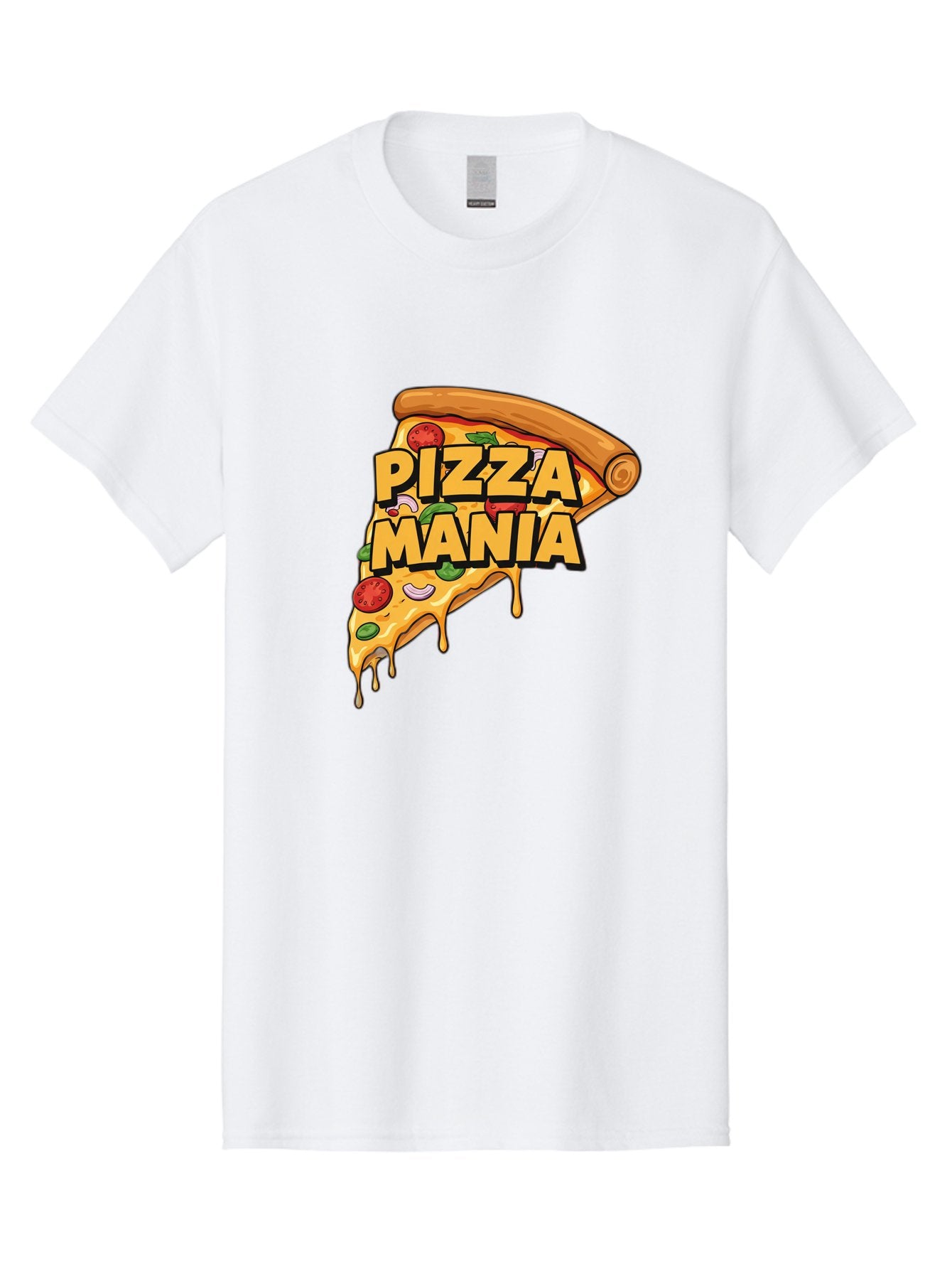 Pizza-Mania Men'S Graphic Tee, 100% Cotton, Comfortable Casual Summer Wear, Machine Washable, Cheesy Pizza Slice, Pizza Toppings, Tomato Sauce, Melted Mozzarella, Pizza Mania, Foodie, Italian Cuisine, Savory Delight, Mouth-Watering Pizza Bac266 9