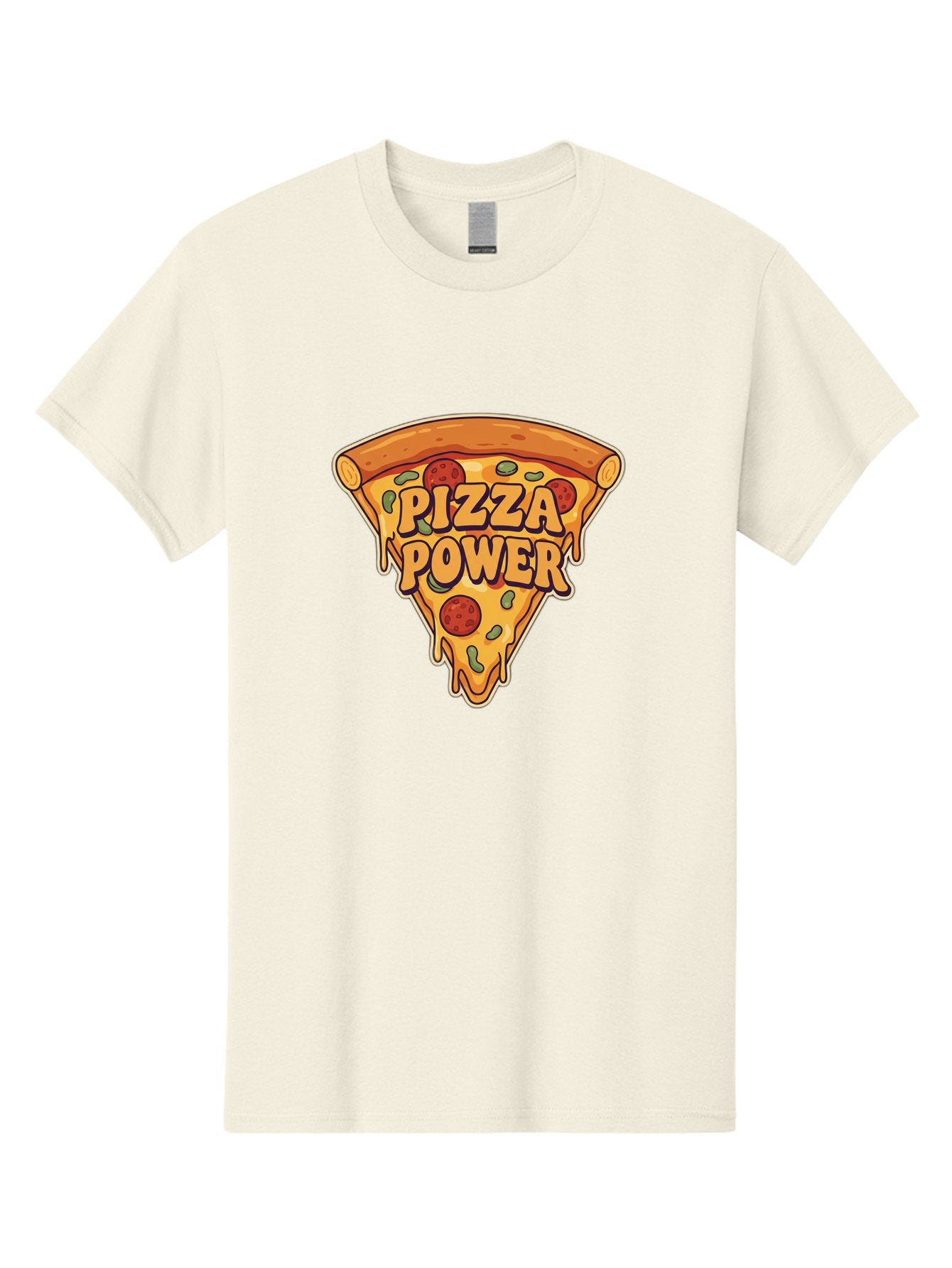 Pizza-Power Men'S Graphic Tee, 100% Cotton, Comfortable Casual Summer Wear, Machine Washable, Pizza Slice, Melted Cheese, Pepperoni Pizza, Jalapenos, Cartoon Style, Food Illustration, Melted Mozzarella, Pizza Toppings Bac267 10