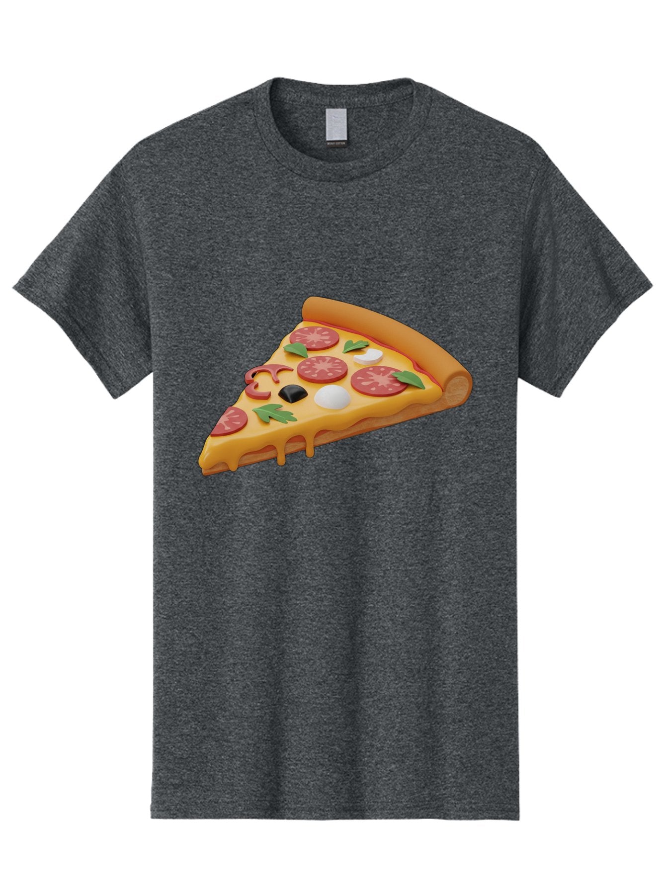 Pizza-Slice-1 Men'S Graphic Tee, 100% Cotton, Comfortable Casual Summer Wear, Machine Washable, Pizza Slice, Pepperoni Pizza, Melted Cheese, Italian Food, Cheese Pizza, Olives, Garlic, Basil Leaves, Pepperoni Slices, Gourmet Pizza Bac269 4