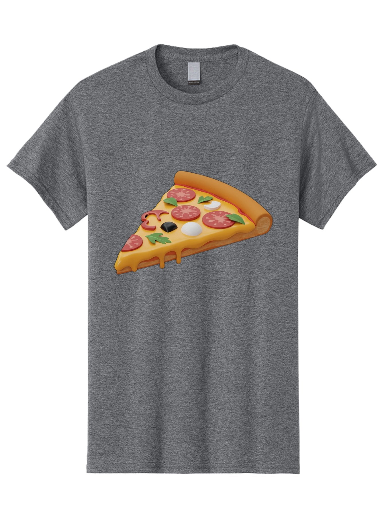 Pizza-Slice-1 Men'S Graphic Tee, 100% Cotton, Comfortable Casual Summer Wear, Machine Washable, Pizza Slice, Pepperoni Pizza, Melted Cheese, Italian Food, Cheese Pizza, Olives, Garlic, Basil Leaves, Pepperoni Slices, Gourmet Pizza Bac269 8