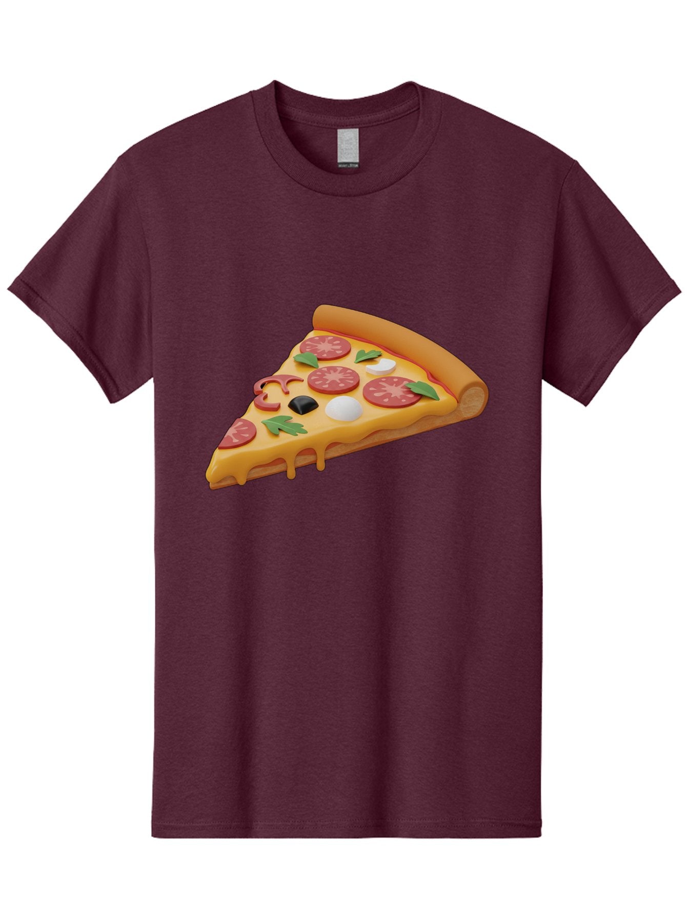 Pizza-Slice-1 Men'S Graphic Tee, 100% Cotton, Comfortable Casual Summer Wear, Machine Washable, Pizza Slice, Pepperoni Pizza, Melted Cheese, Italian Food, Cheese Pizza, Olives, Garlic, Basil Leaves, Pepperoni Slices, Gourmet Pizza Bac269 13