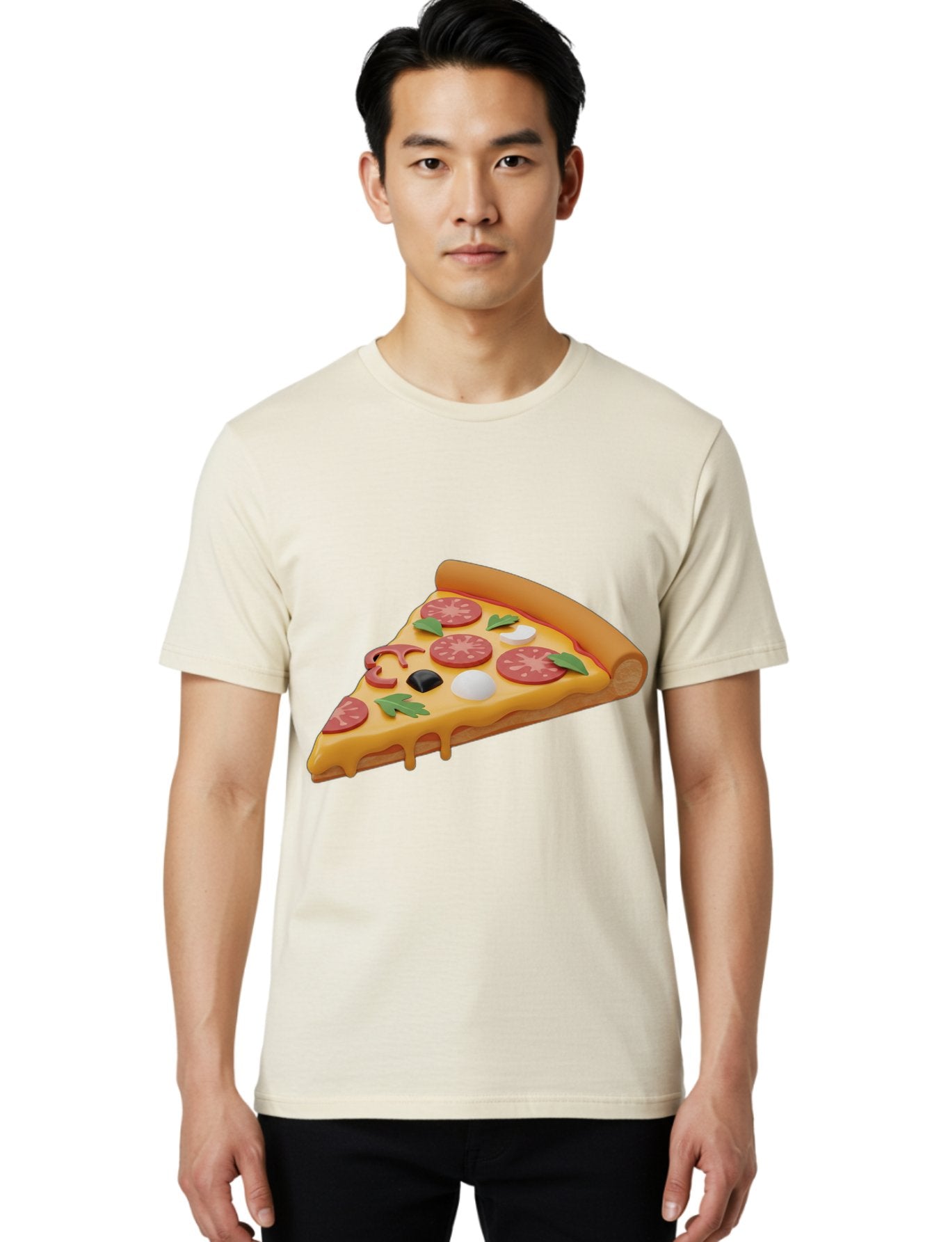 Pizza-Slice-1 Men'S Graphic Tee, 100% Cotton, Comfortable Casual Summer Wear, Machine Washable, Pizza Slice, Pepperoni Pizza, Melted Cheese, Italian Food, Cheese Pizza, Olives, Garlic, Basil Leaves, Pepperoni Slices, Gourmet Pizza Bac269 28