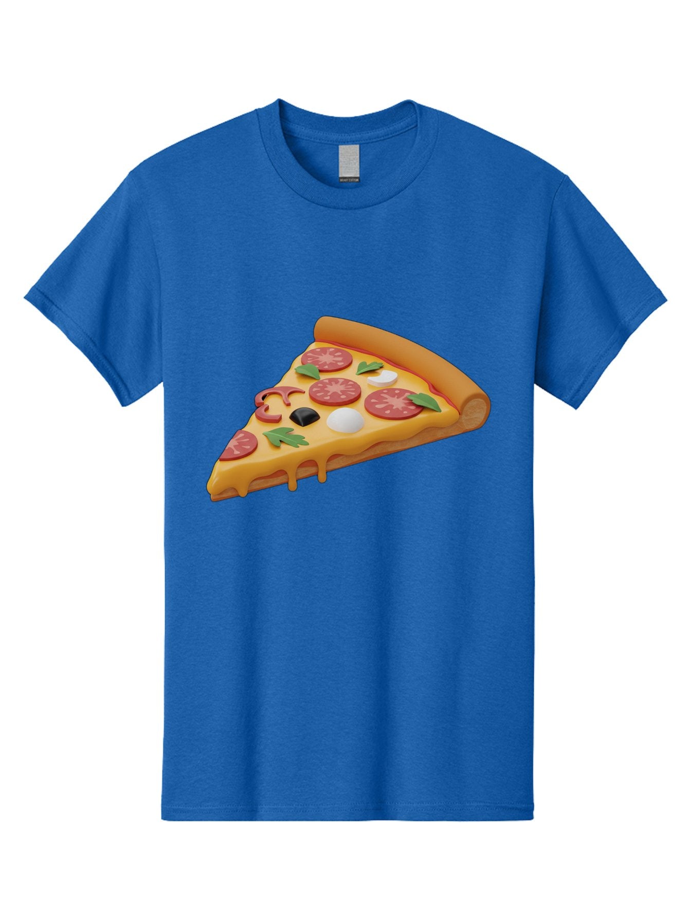 Pizza-Slice-1 Men'S Graphic Tee, 100% Cotton, Comfortable Casual Summer Wear, Machine Washable, Pizza Slice, Pepperoni Pizza, Melted Cheese, Italian Food, Cheese Pizza, Olives, Garlic, Basil Leaves, Pepperoni Slices, Gourmet Pizza Bac269 3