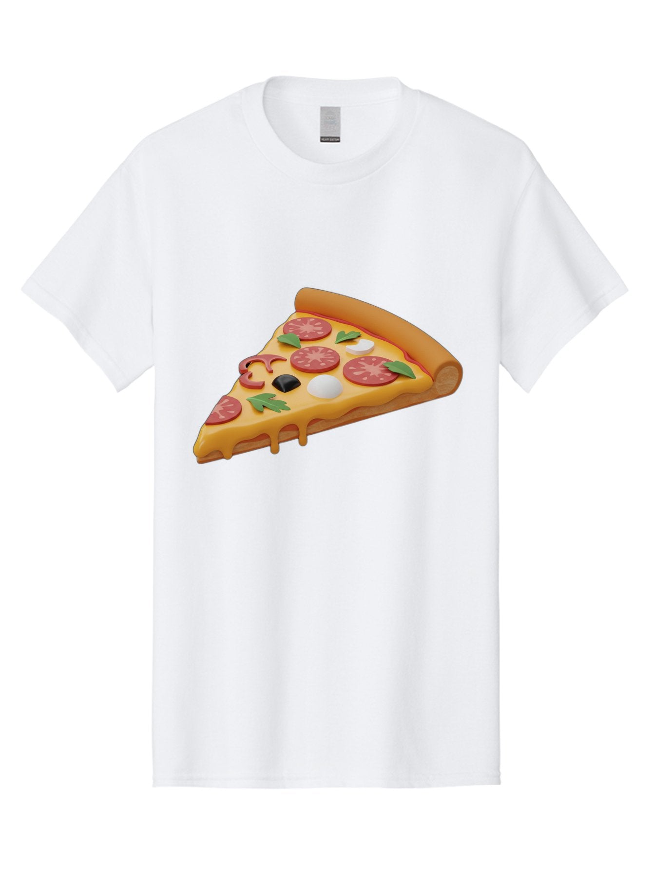 Pizza-Slice-1 Men'S Graphic Tee, 100% Cotton, Comfortable Casual Summer Wear, Machine Washable, Pizza Slice, Pepperoni Pizza, Melted Cheese, Italian Food, Cheese Pizza, Olives, Garlic, Basil Leaves, Pepperoni Slices, Gourmet Pizza Bac269 6