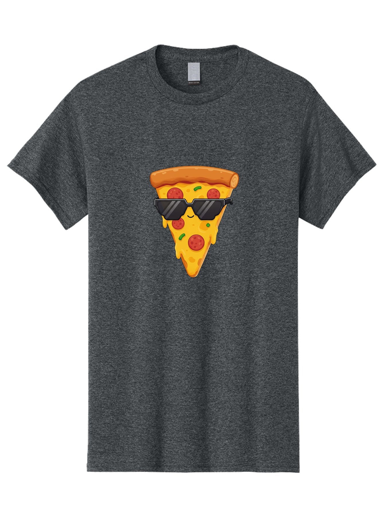 Pizza-Slice-12 Men'S Graphic Tee, 100% Cotton, Comfortable Casual Summer Wear, Machine Washable, Funny Pizza Slice, Cartoon Character, Sunglasses, Pepperoni Pizza, Melting Cheese, Casual Style, Laid-Back Vibe, Food Illustration, Quirky Design, Bac272 8