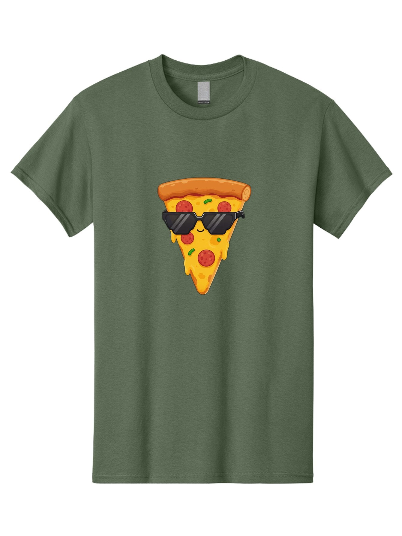 Pizza-Slice-12 Men'S Graphic Tee, 100% Cotton, Comfortable Casual Summer Wear, Machine Washable, Funny Pizza Slice, Cartoon Character, Sunglasses, Pepperoni Pizza, Melting Cheese, Casual Style, Laid-Back Vibe, Food Illustration, Quirky Design, Bac272 14