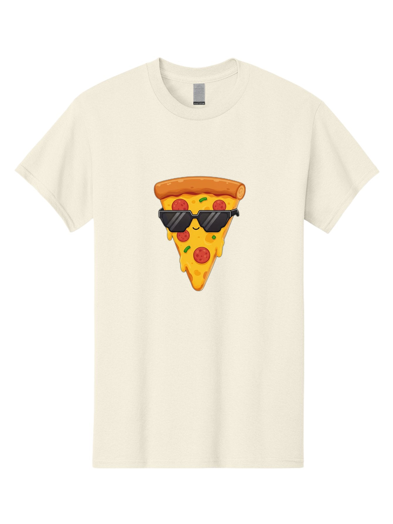 Pizza-Slice-12 Men'S Graphic Tee, 100% Cotton, Comfortable Casual Summer Wear, Machine Washable, Funny Pizza Slice, Cartoon Character, Sunglasses, Pepperoni Pizza, Melting Cheese, Casual Style, Laid-Back Vibe, Food Illustration, Quirky Design, Bac272 15
