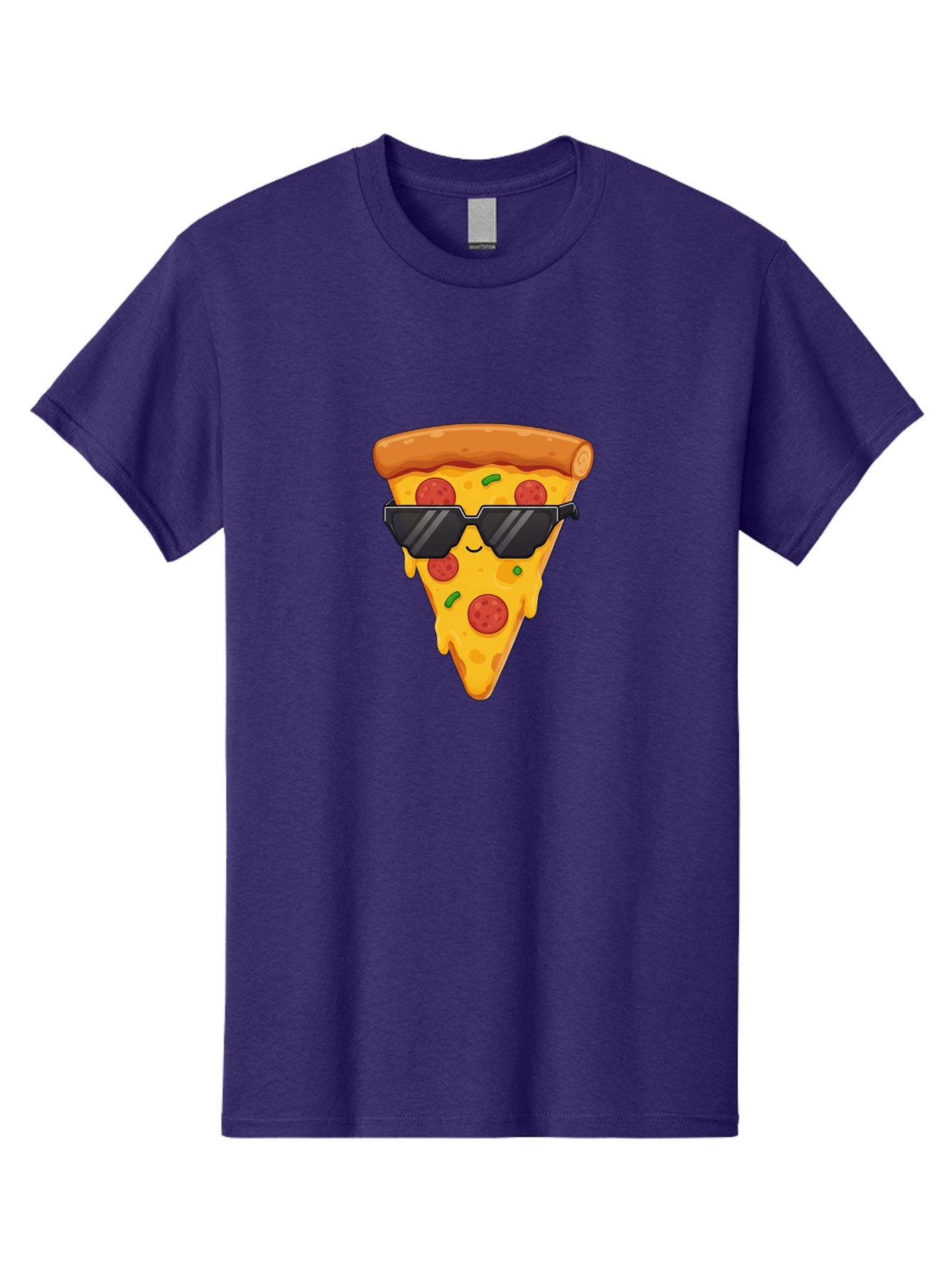 Pizza-Slice-12 Men'S Graphic Tee, 100% Cotton, Comfortable Casual Summer Wear, Machine Washable, Funny Pizza Slice, Cartoon Character, Sunglasses, Pepperoni Pizza, Melting Cheese, Casual Style, Laid-Back Vibe, Food Illustration, Quirky Design, Bac272 10