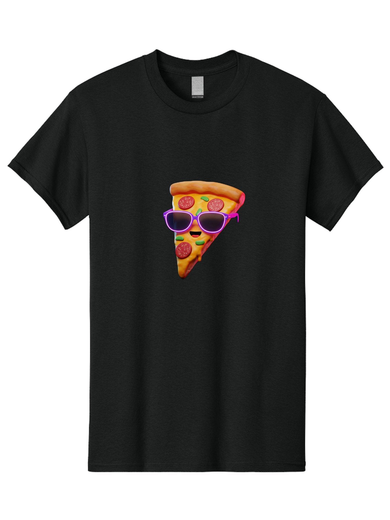 Pizza-Slice-15 Men'S Graphic Tee, 100% Cotton, Comfortable Casual Summer Wear, Machine Washable, Pizza Slice With Sunglasses, Pepperoni Pizza, Cool Food, Cartoon Style, Funny Food, Trendy Graphics, Playful Illustration, Foodie Humor Bac275 6