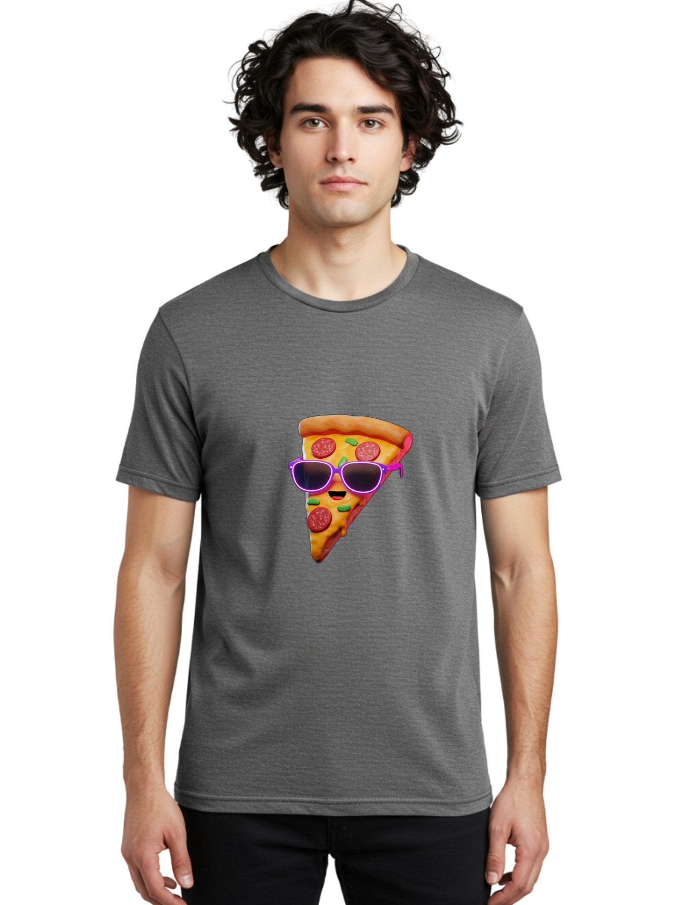 Pizza-Slice-15 Men'S Graphic Tee, 100% Cotton, Comfortable Casual Summer Wear, Machine Washable, Pizza Slice With Sunglasses, Pepperoni Pizza, Cool Food, Cartoon Style, Funny Food, Trendy Graphics, Playful Illustration, Foodie Humor Bac275 18