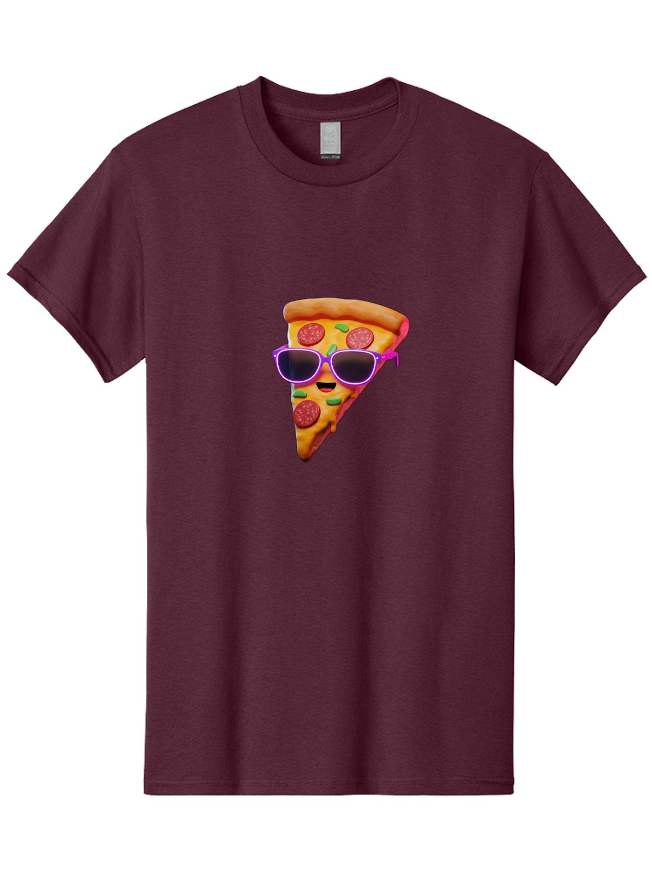 Pizza-Slice-15 Men'S Graphic Tee, 100% Cotton, Comfortable Casual Summer Wear, Machine Washable, Pizza Slice With Sunglasses, Pepperoni Pizza, Cool Food, Cartoon Style, Funny Food, Trendy Graphics, Playful Illustration, Foodie Humor Bac275 3