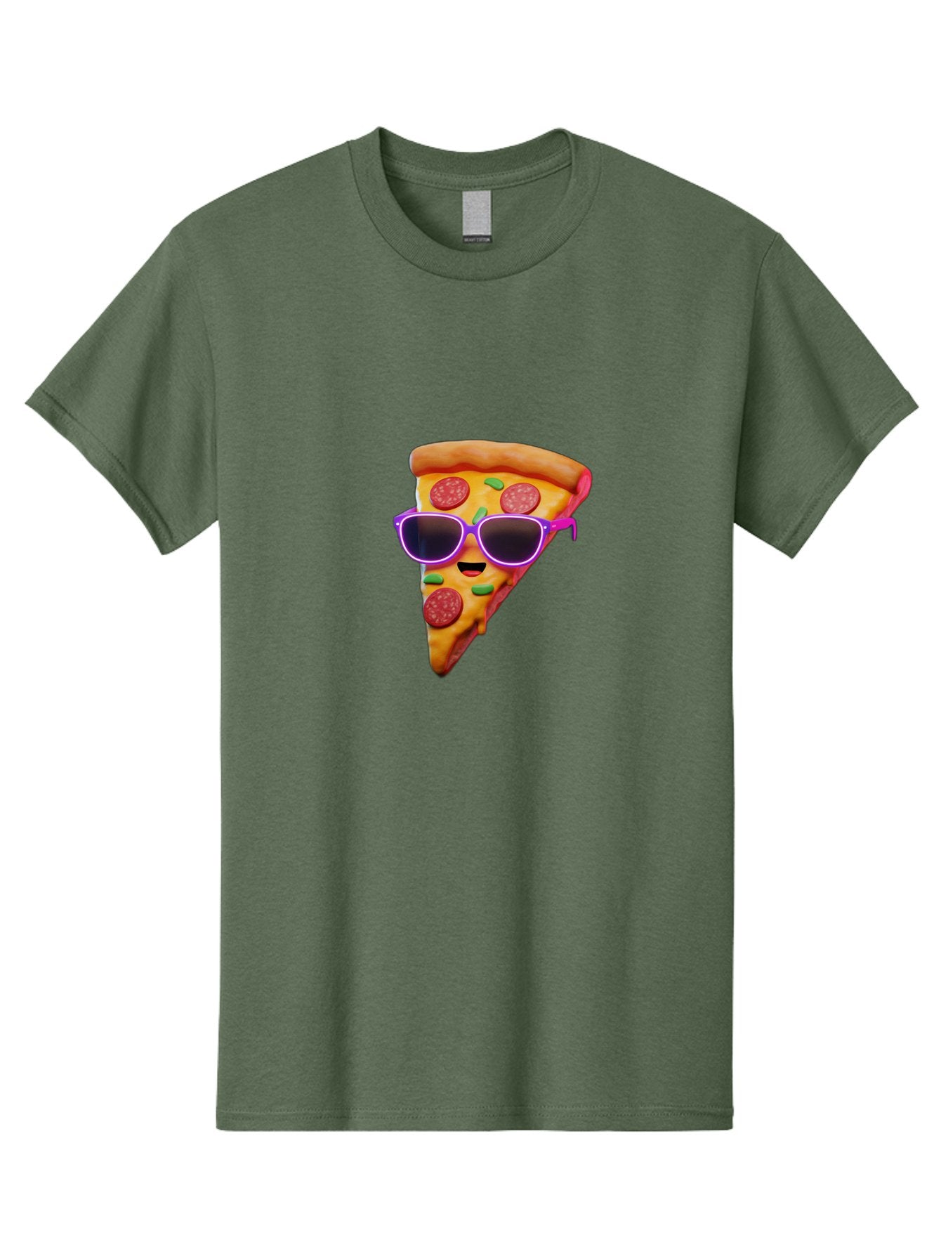 Pizza-Slice-15 Men'S Graphic Tee, 100% Cotton, Comfortable Casual Summer Wear, Machine Washable, Pizza Slice With Sunglasses, Pepperoni Pizza, Cool Food, Cartoon Style, Funny Food, Trendy Graphics, Playful Illustration, Foodie Humor Bac275 15