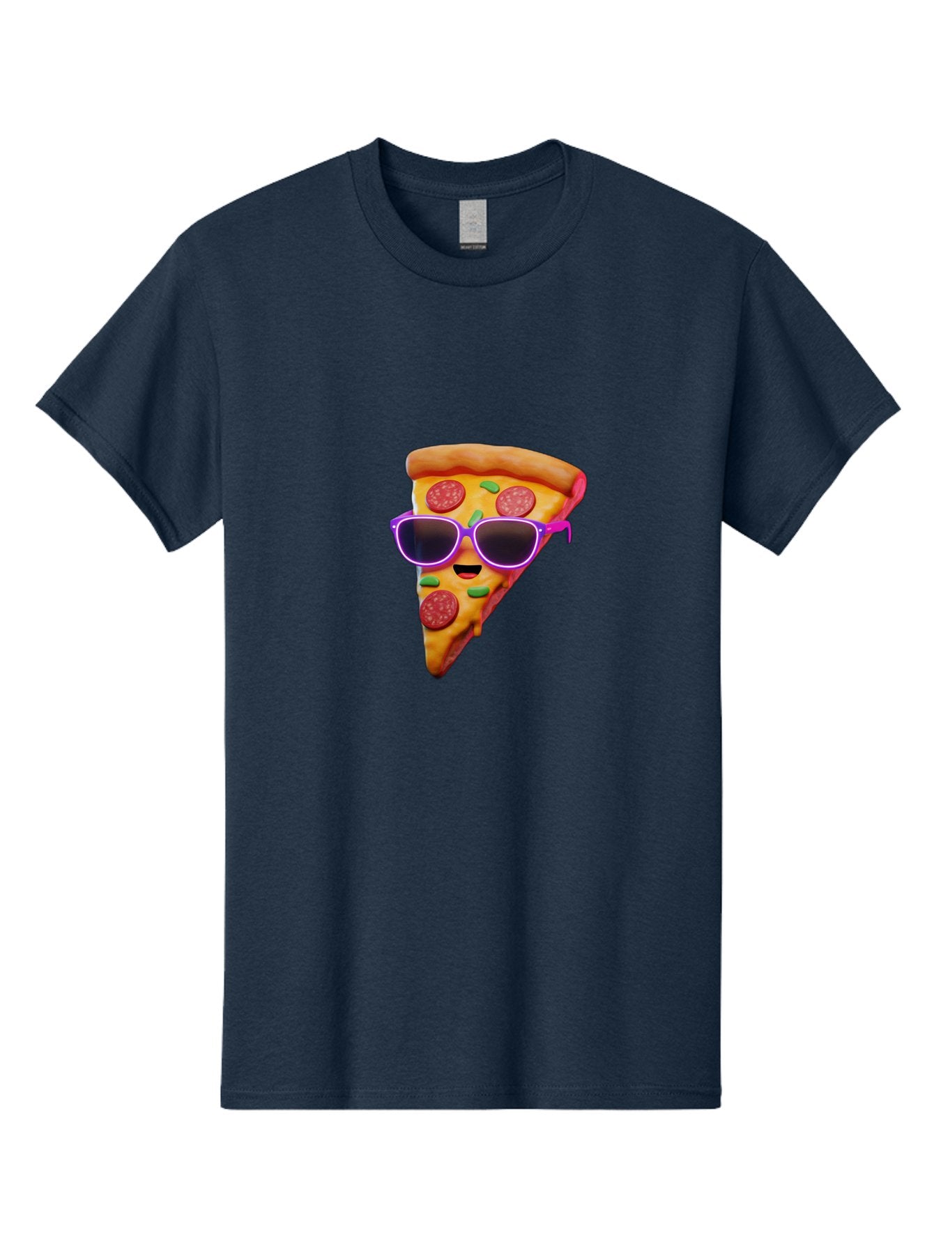 Pizza-Slice-15 Men'S Graphic Tee, 100% Cotton, Comfortable Casual Summer Wear, Machine Washable, Pizza Slice With Sunglasses, Pepperoni Pizza, Cool Food, Cartoon Style, Funny Food, Trendy Graphics, Playful Illustration, Foodie Humor Bac275 5