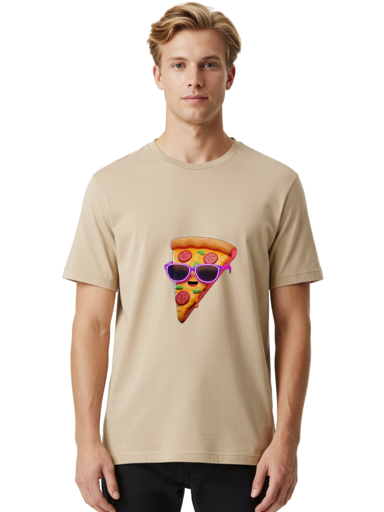 Pizza-Slice-15 Men'S Graphic Tee, 100% Cotton, Comfortable Casual Summer Wear, Machine Washable, Pizza Slice With Sunglasses, Pepperoni Pizza, Cool Food, Cartoon Style, Funny Food, Trendy Graphics, Playful Illustration, Foodie Humor Bac275 20