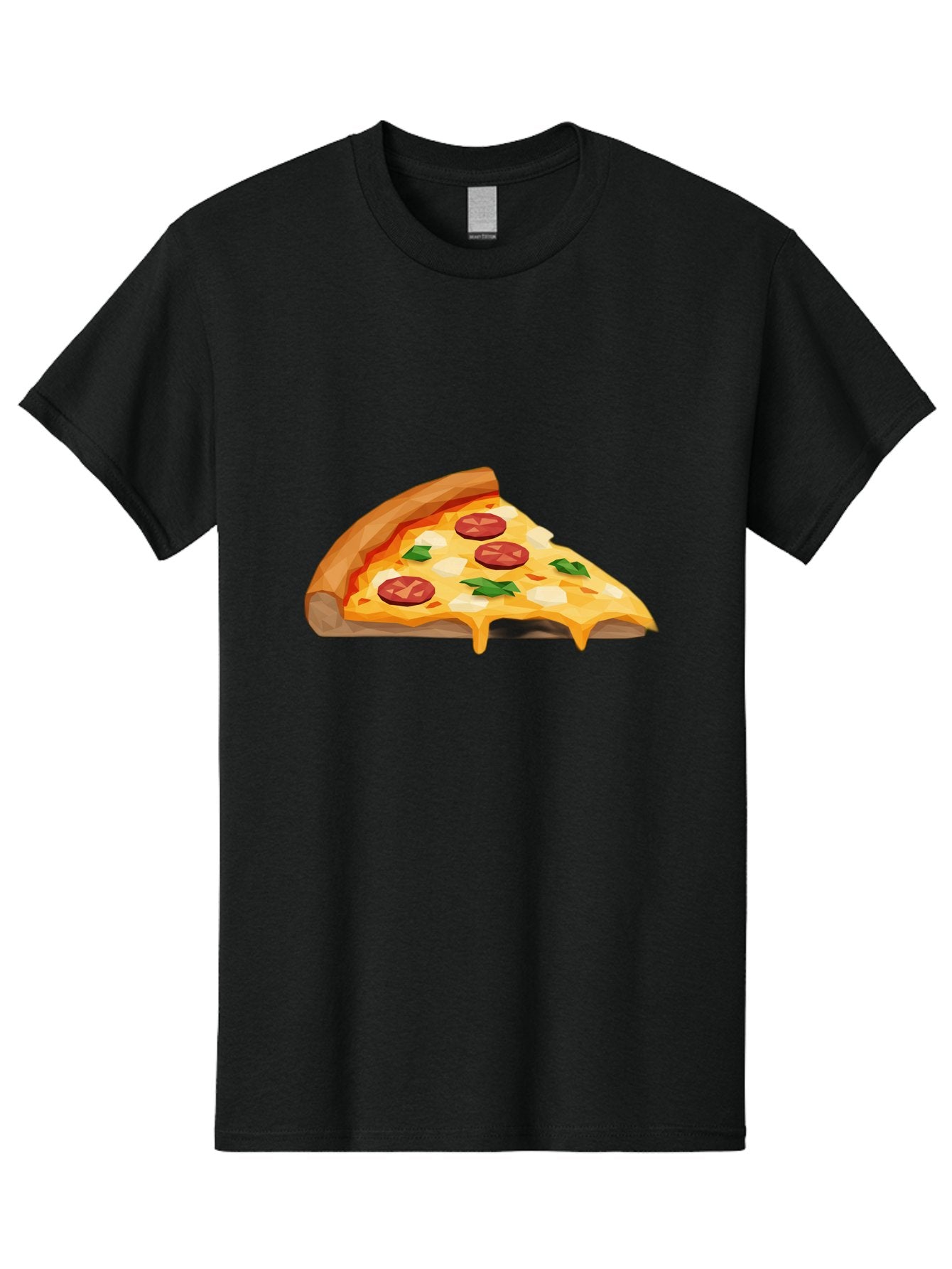 Pizza-Slice-16 Men'S Graphic Tee, 100% Cotton, Comfortable Casual Summer Wear, Machine Washable, Cheesy Pizza Slice, Melted Mozzarella Cheese, Pepperoni Toppings, Fresh Basil Leaves, Gooey Cheese Strings, Italian Cuisine, Savory Delight, Bac276 7