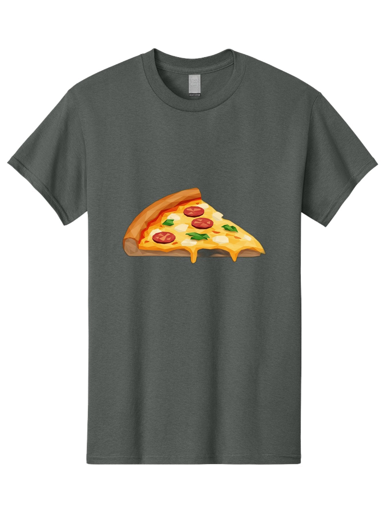 Pizza-Slice-16 Men'S Graphic Tee, 100% Cotton, Comfortable Casual Summer Wear, Machine Washable, Cheesy Pizza Slice, Melted Mozzarella Cheese, Pepperoni Toppings, Fresh Basil Leaves, Gooey Cheese Strings, Italian Cuisine, Savory Delight, Bac276 10