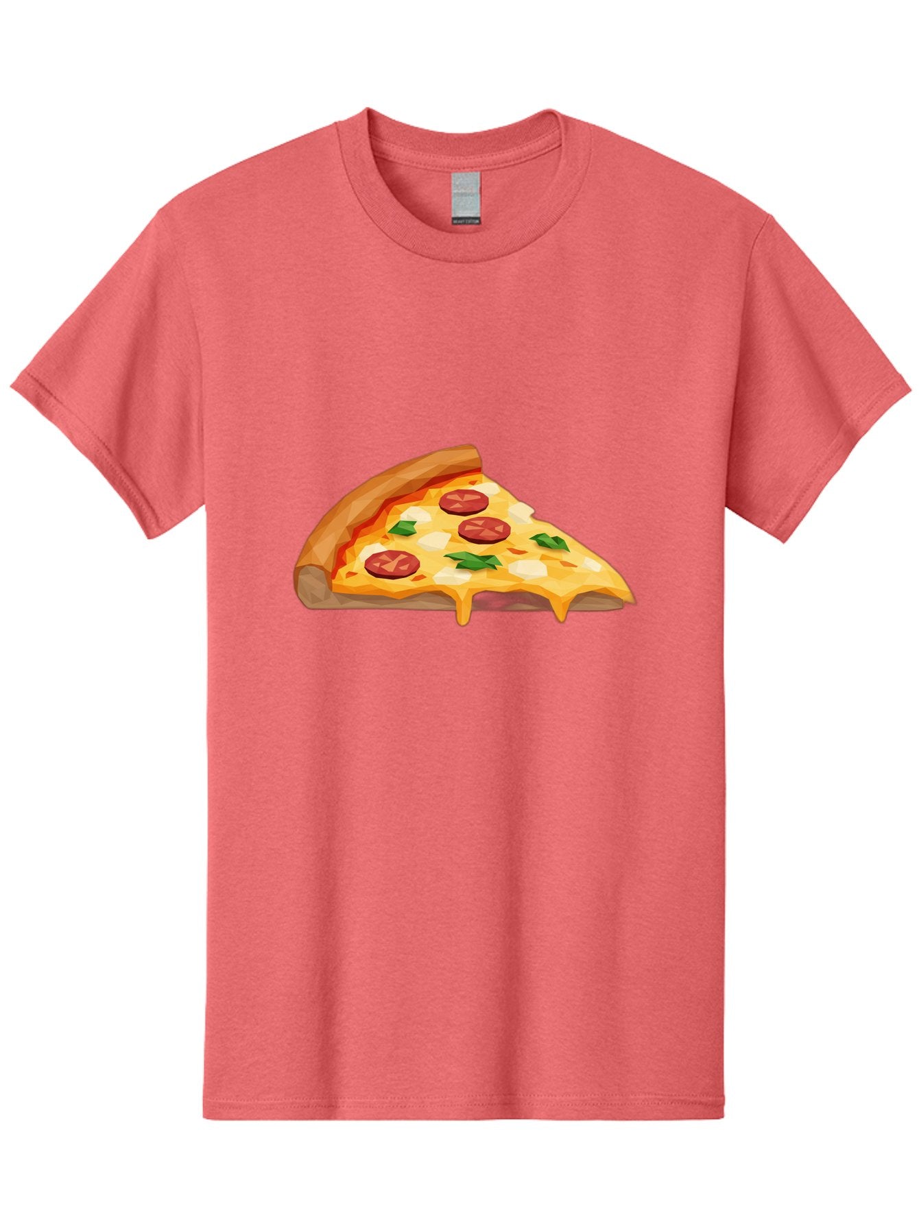 Pizza-Slice-16 Men'S Graphic Tee, 100% Cotton, Comfortable Casual Summer Wear, Machine Washable, Cheesy Pizza Slice, Melted Mozzarella Cheese, Pepperoni Toppings, Fresh Basil Leaves, Gooey Cheese Strings, Italian Cuisine, Savory Delight, Bac276 9