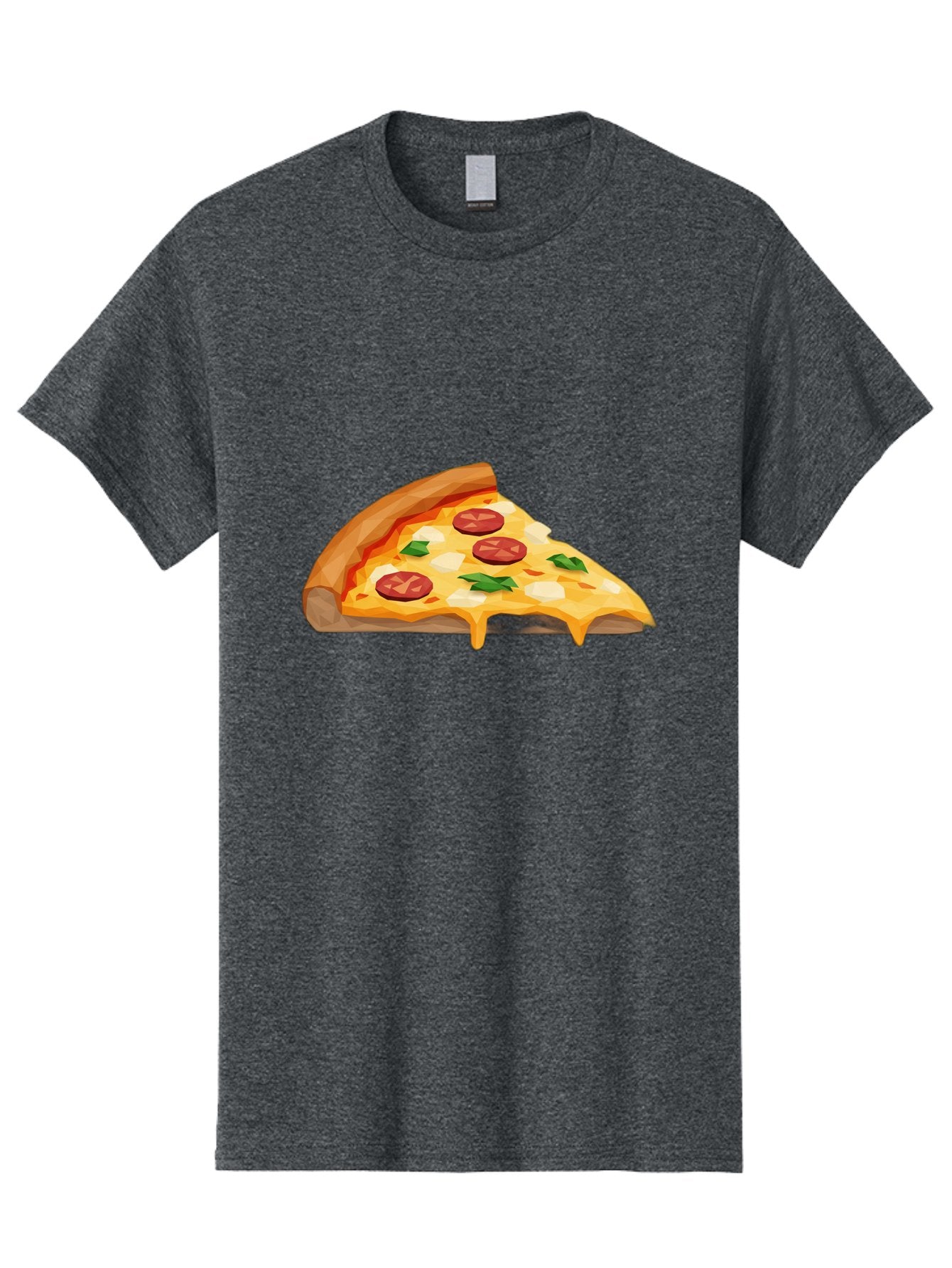 Pizza-Slice-16 Men'S Graphic Tee, 100% Cotton, Comfortable Casual Summer Wear, Machine Washable, Cheesy Pizza Slice, Melted Mozzarella Cheese, Pepperoni Toppings, Fresh Basil Leaves, Gooey Cheese Strings, Italian Cuisine, Savory Delight, Bac276 8
