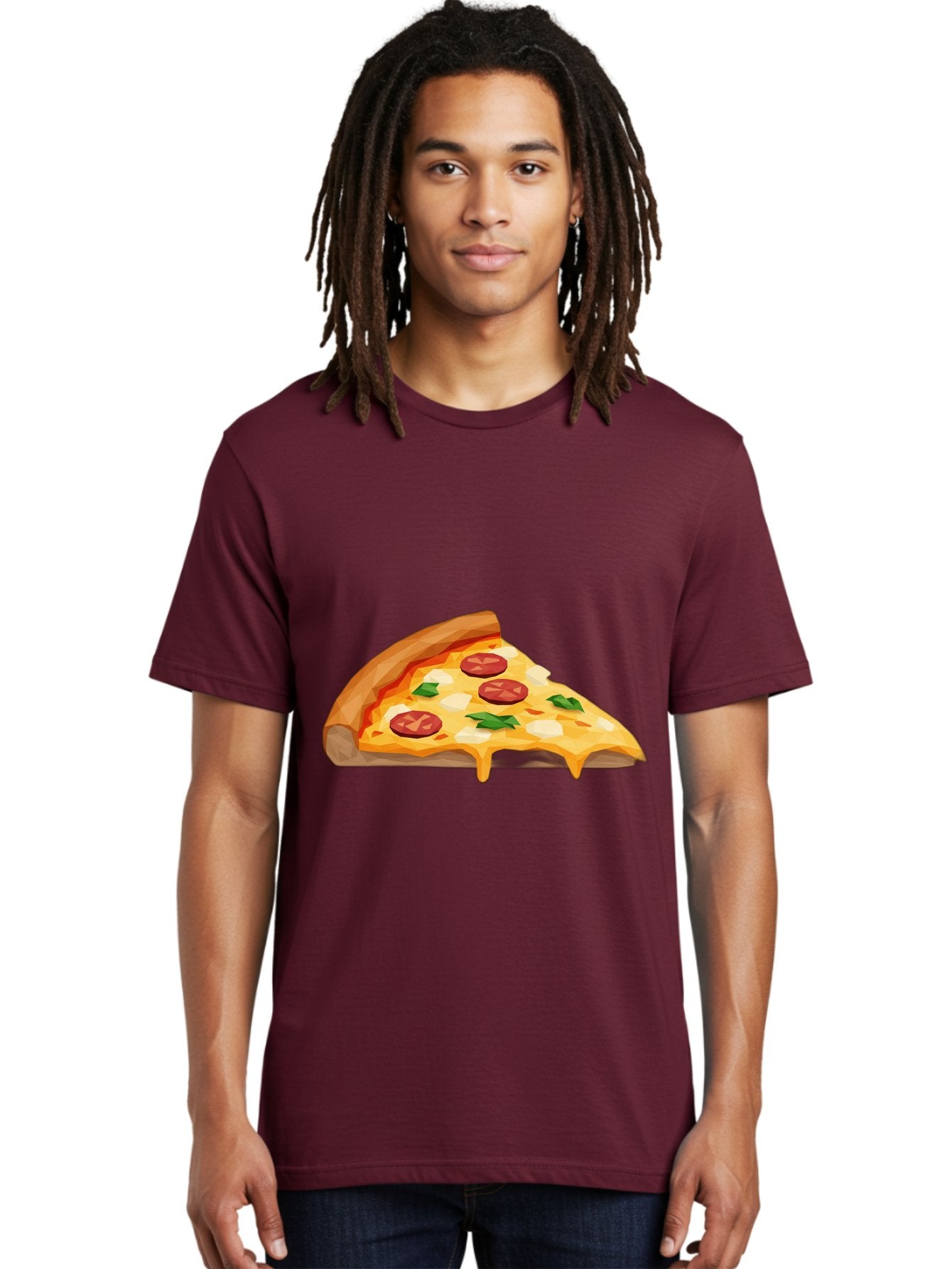 Pizza-Slice-16 Men'S Graphic Tee, 100% Cotton, Comfortable Casual Summer Wear, Machine Washable, Cheesy Pizza Slice, Melted Mozzarella Cheese, Pepperoni Toppings, Fresh Basil Leaves, Gooey Cheese Strings, Italian Cuisine, Savory Delight, Bac276 21