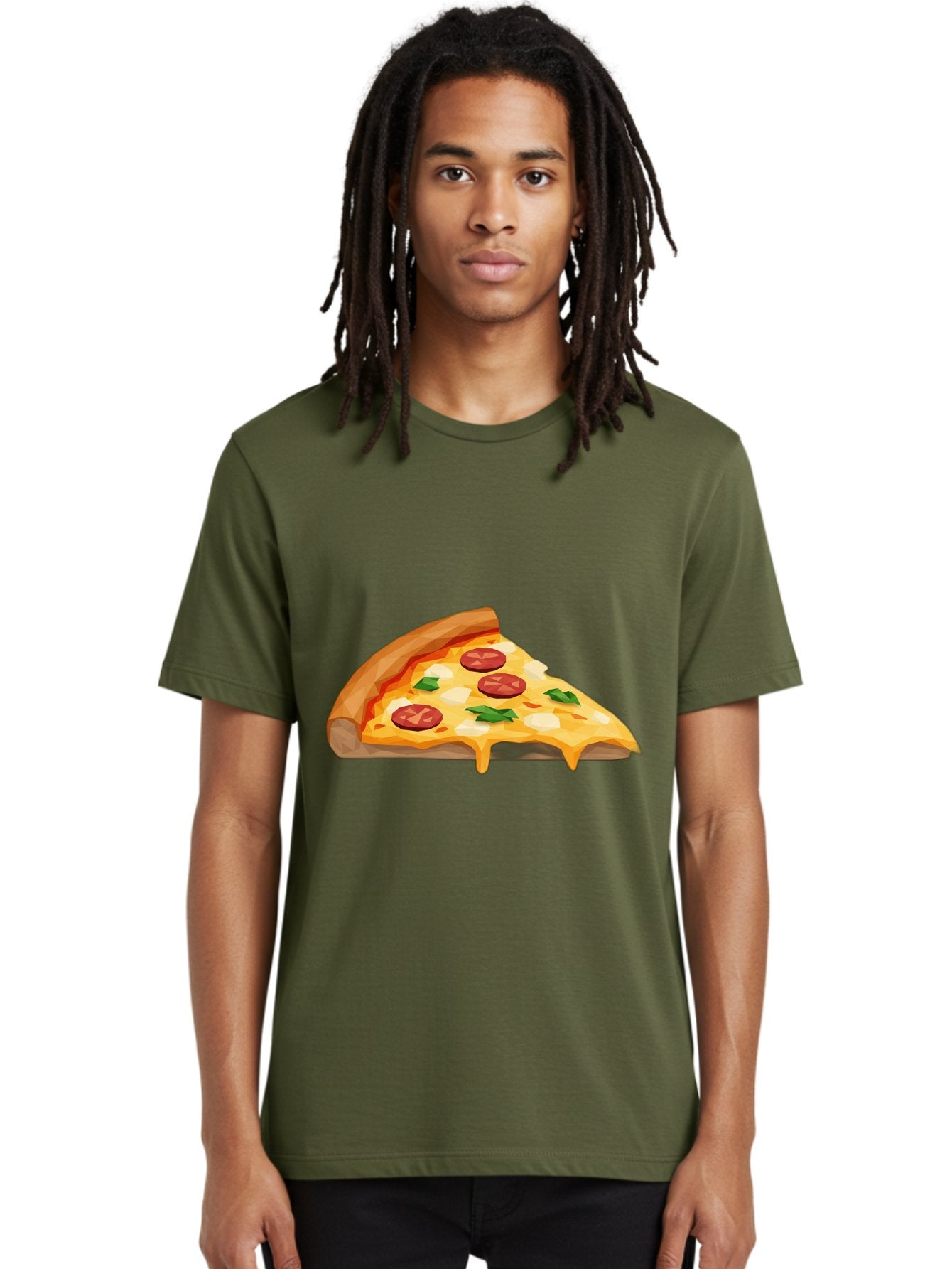 Pizza-Slice-16 Men'S Graphic Tee, 100% Cotton, Comfortable Casual Summer Wear, Machine Washable, Cheesy Pizza Slice, Melted Mozzarella Cheese, Pepperoni Toppings, Fresh Basil Leaves, Gooey Cheese Strings, Italian Cuisine, Savory Delight, Bac276 20
