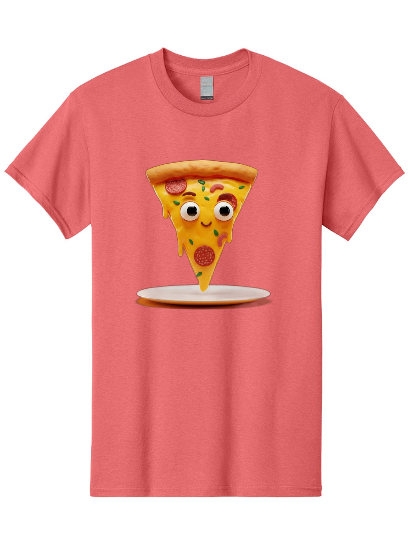 Pizza-Slice-17 Men'S Graphic Tee, 100% Cotton, Comfortable Casual Summer Wear, Machine Washable, Cartoon Pizza Slice, Melting Cheese, Pepperoni Toppings, Funny Eyes, Cute Smile, Italian Food, Delicious Meal, Foodie Humor, Comedic Relief, Bac277 12
