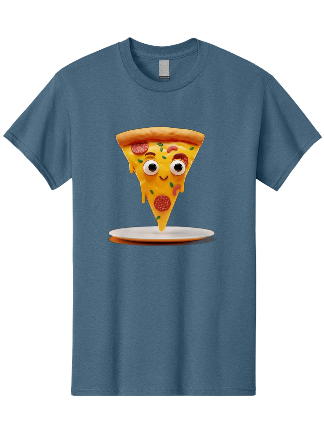 Pizza-Slice-17 Men'S Graphic Tee, 100% Cotton, Comfortable Casual Summer Wear, Machine Washable, Cartoon Pizza Slice, Melting Cheese, Pepperoni Toppings, Funny Eyes, Cute Smile, Italian Food, Delicious Meal, Foodie Humor, Comedic Relief, Bac277 10