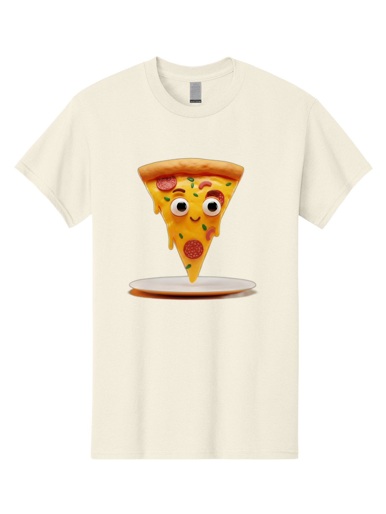 Pizza-Slice-17 Men'S Graphic Tee, 100% Cotton, Comfortable Casual Summer Wear, Machine Washable, Cartoon Pizza Slice, Melting Cheese, Pepperoni Toppings, Funny Eyes, Cute Smile, Italian Food, Delicious Meal, Foodie Humor, Comedic Relief, Bac277 15