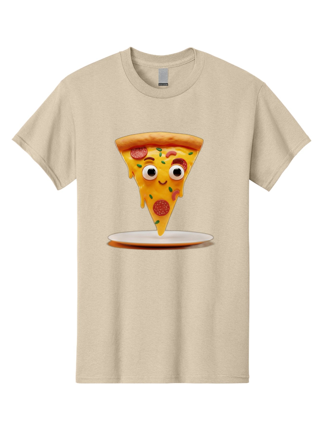 Pizza-Slice-17 Men'S Graphic Tee, 100% Cotton, Comfortable Casual Summer Wear, Machine Washable, Cartoon Pizza Slice, Melting Cheese, Pepperoni Toppings, Funny Eyes, Cute Smile, Italian Food, Delicious Meal, Foodie Humor, Comedic Relief, Bac277 11