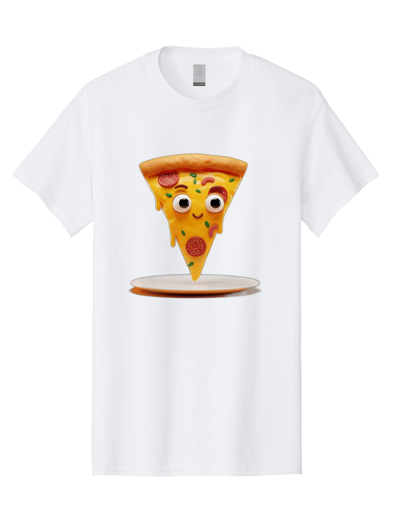 Pizza-Slice-17 Men'S Graphic Tee, 100% Cotton, Comfortable Casual Summer Wear, Machine Washable, Cartoon Pizza Slice, Melting Cheese, Pepperoni Toppings, Funny Eyes, Cute Smile, Italian Food, Delicious Meal, Foodie Humor, Comedic Relief, Bac277 14
