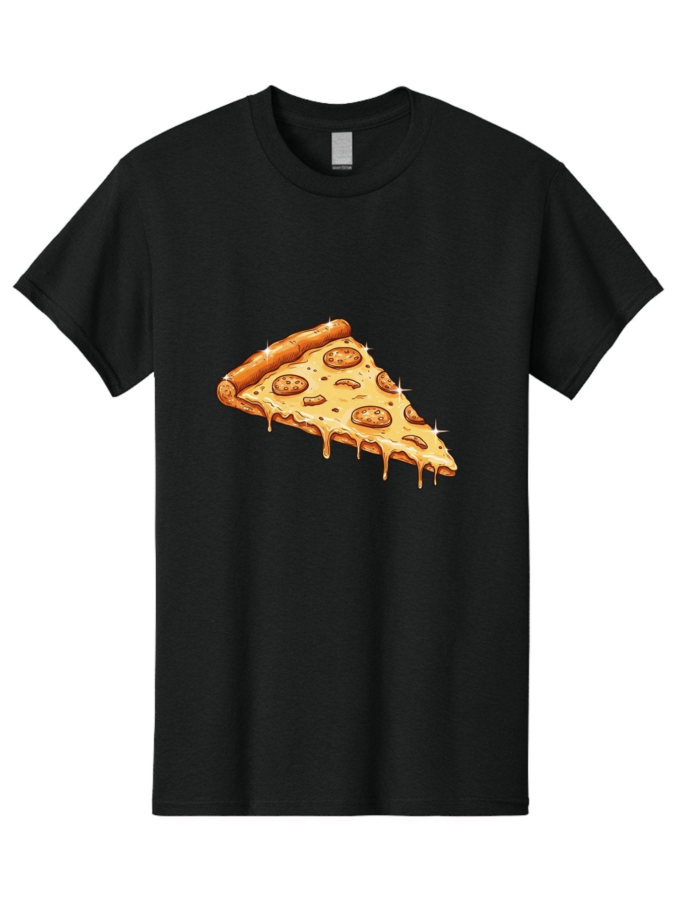 Pizza-Slice-18 Men'S Graphic Tee, 100% Cotton, Comfortable Casual Summer Wear, Machine Washable, Cheesy Pizza Slice, Pepperoni Pizza, Gooey Cheese, Delicious Food, Pizza Toppings, Tasty Treat, Italian Cuisine, Melty Cheese, Savory Delight Bac278 5