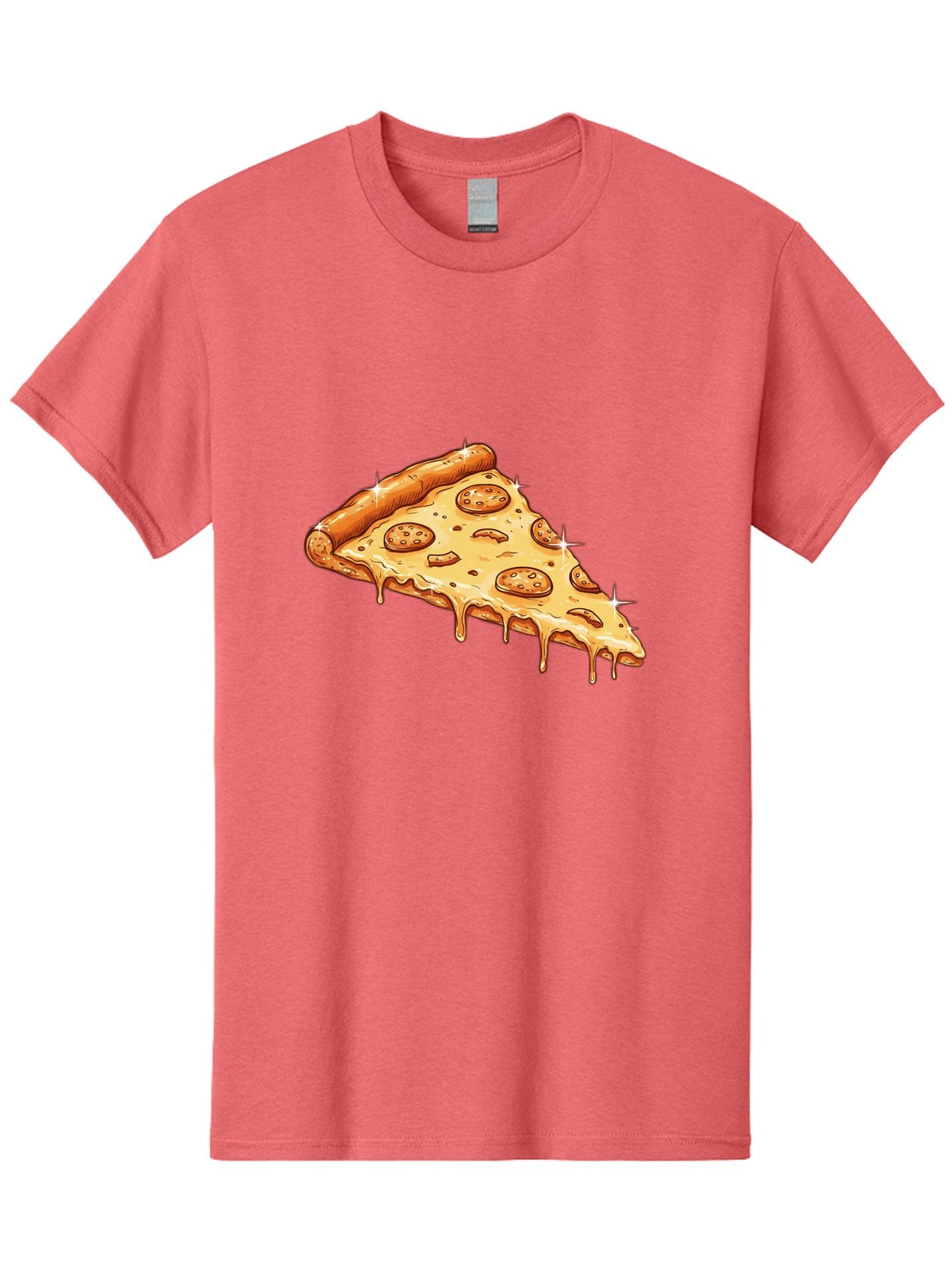 Pizza-Slice-18 Men'S Graphic Tee, 100% Cotton, Comfortable Casual Summer Wear, Machine Washable, Cheesy Pizza Slice, Pepperoni Pizza, Gooey Cheese, Delicious Food, Pizza Toppings, Tasty Treat, Italian Cuisine, Melty Cheese, Savory Delight Bac278 7