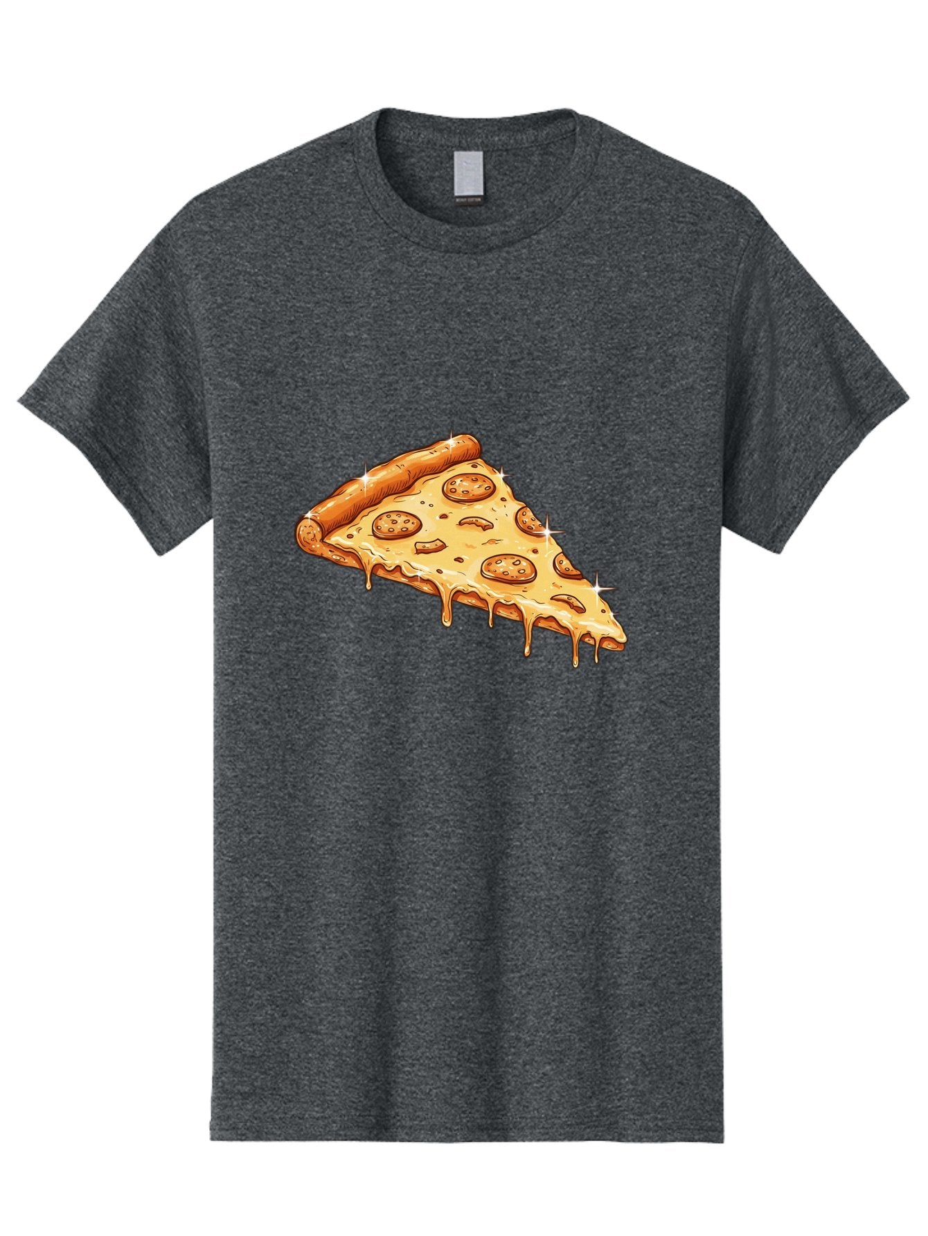 Pizza-Slice-18 Men'S Graphic Tee, 100% Cotton, Comfortable Casual Summer Wear, Machine Washable, Cheesy Pizza Slice, Pepperoni Pizza, Gooey Cheese, Delicious Food, Pizza Toppings, Tasty Treat, Italian Cuisine, Melty Cheese, Savory Delight Bac278 3