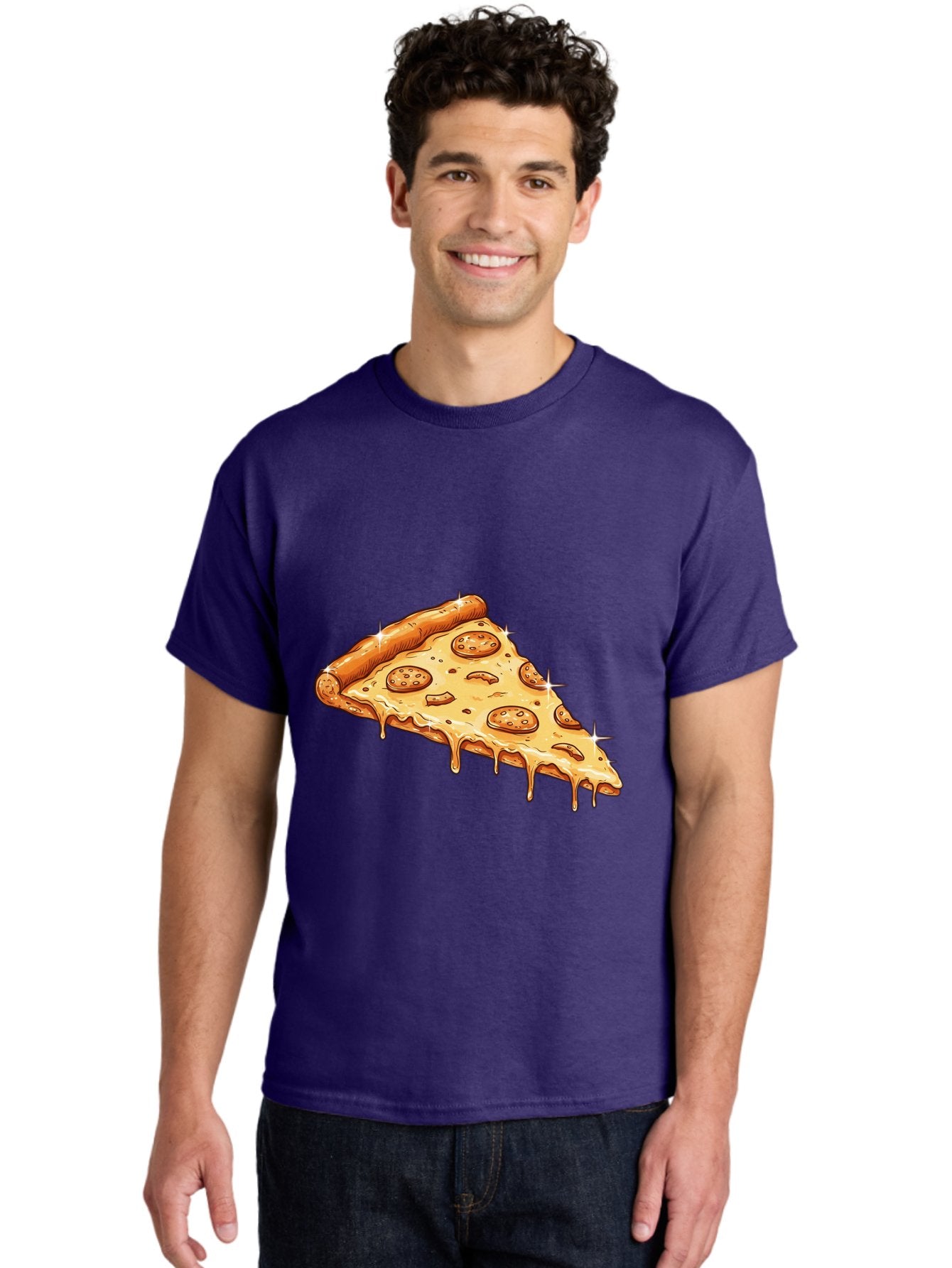 Pizza-Slice-18 Men'S Graphic Tee, 100% Cotton, Comfortable Casual Summer Wear, Machine Washable, Cheesy Pizza Slice, Pepperoni Pizza, Gooey Cheese, Delicious Food, Pizza Toppings, Tasty Treat, Italian Cuisine, Melty Cheese, Savory Delight Bac278 29