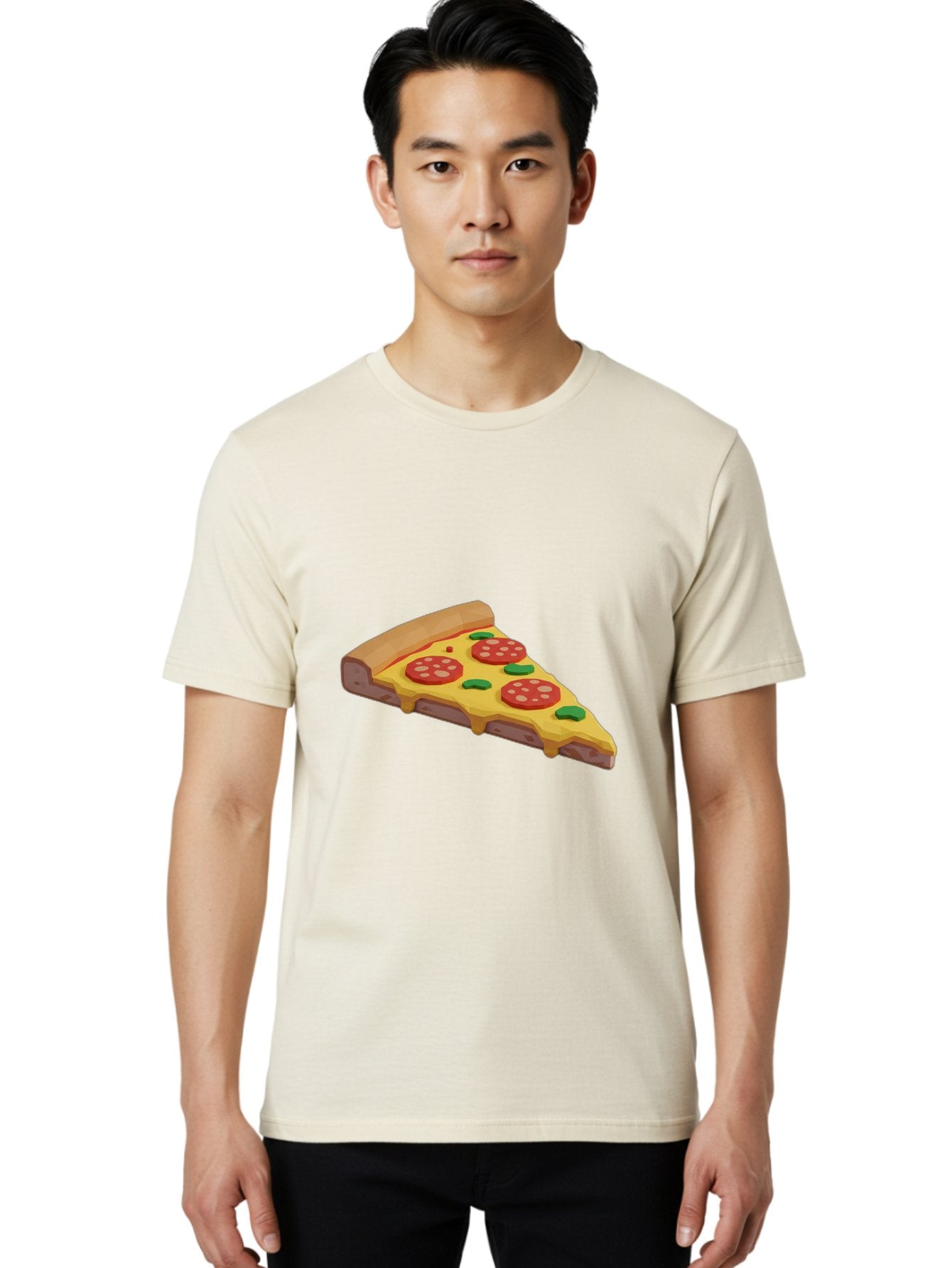 Pizza-Slice-2 Men'S Graphic Tee, 100% Cotton, Comfortable Casual Summer Wear, Machine Washable, Delicious Pizza, Pizza Slice, Cheese, Pepperoni, Basil, Italian Food, Mouth-Watering, Foodie, Tasty, Appetizing, Savory, Hunger, Takeout, Dinner Bac280 23