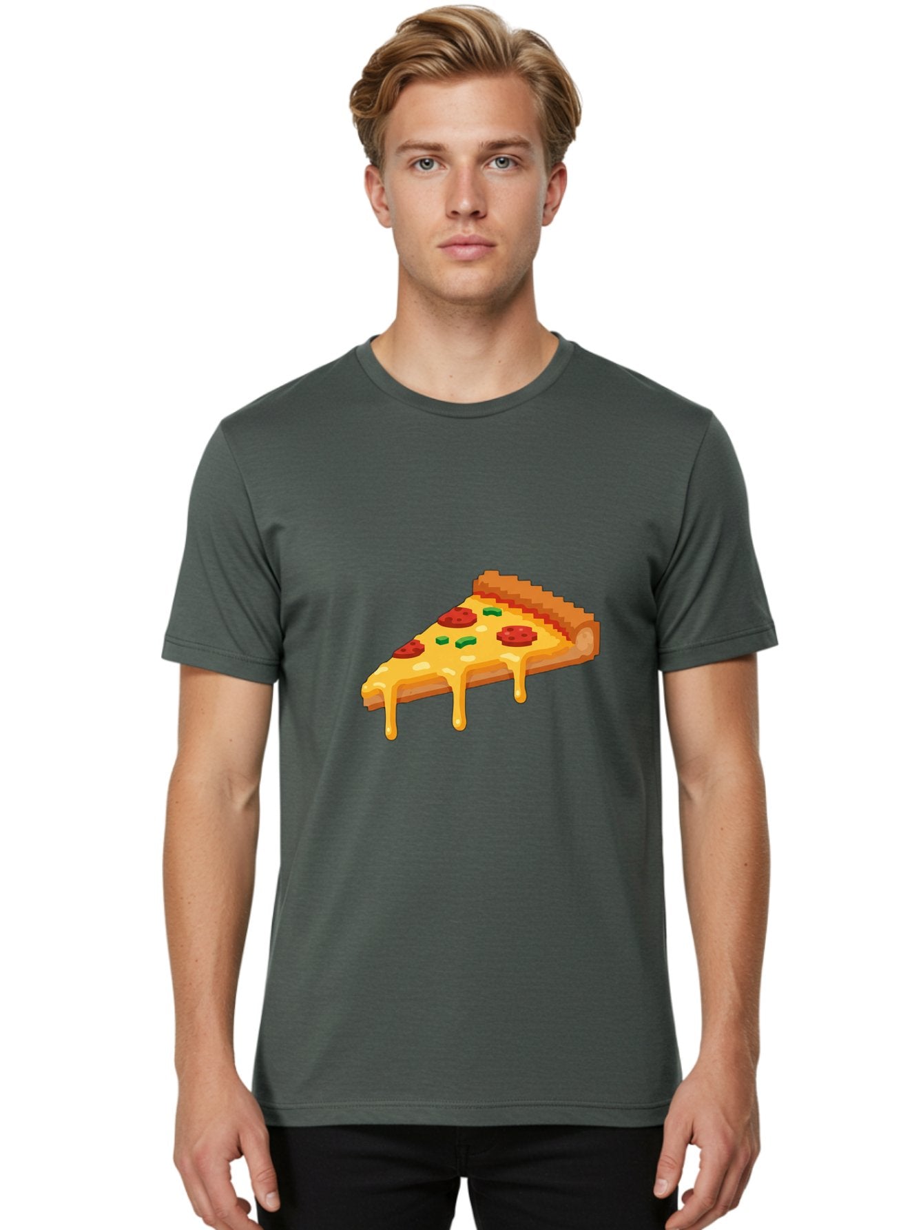 Pizza-Slice-20 Men'S Graphic Tee, 100% Cotton, Comfortable Casual Summer Wear, Machine Washable, Cheesy Pizza, Pepperoni Pizza, Pizza Topping, Melted Cheese, Food Illustration, Cartoon Food, Italian Cuisine, Pizza Slice, Savory Treat, Bac281 30